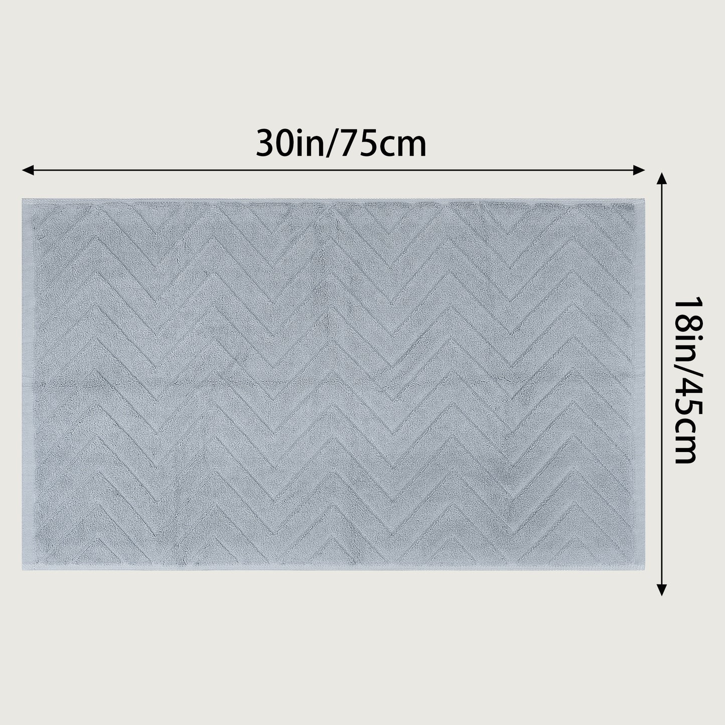Absorbent Fade Resistant Cotton Luxury Bath Rugs Shower Mat Bathroom Non Slip Quick Dry Spa