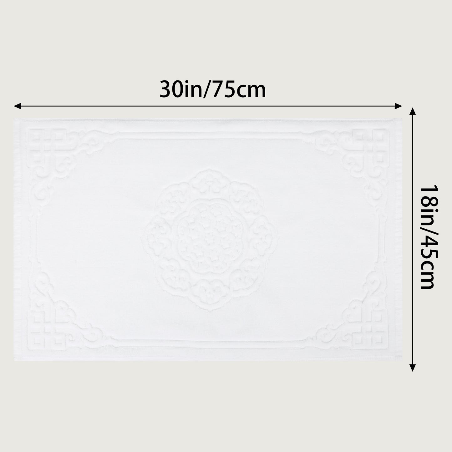 Cotton Rug Bath Mats, Absorbent and Machine Washable Shower Bathroom Floor Towel