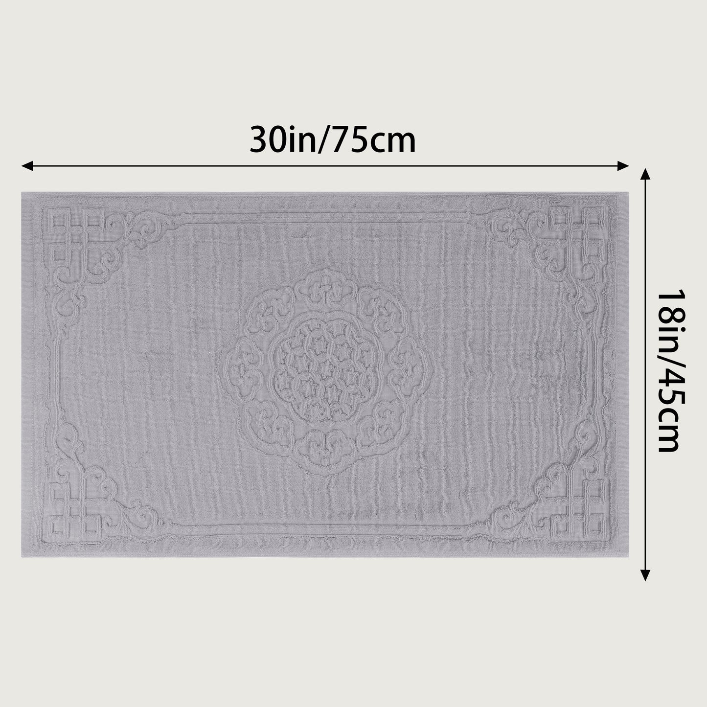 Cotton Rug Bath Mats, Absorbent and Machine Washable Shower Bathroom Floor Towel