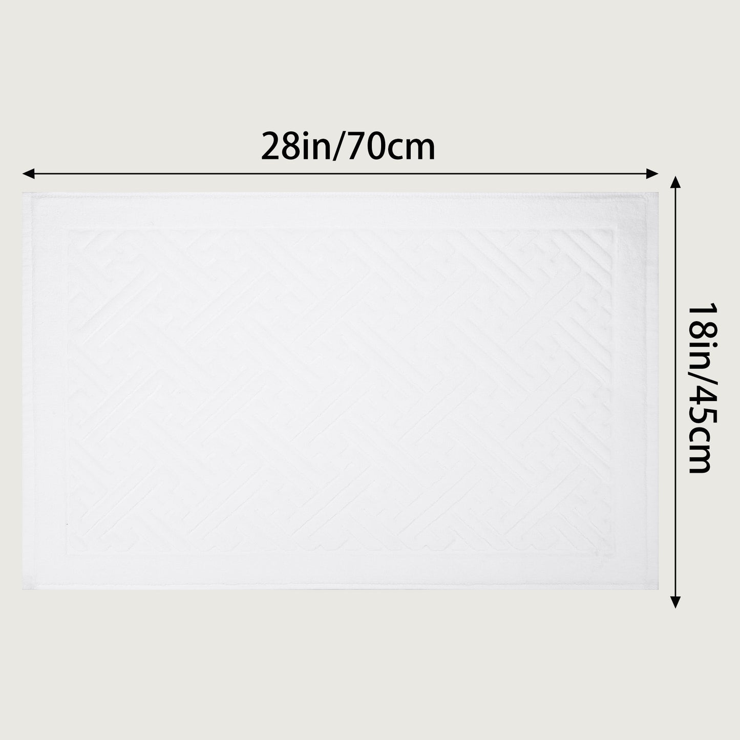 Luxury Bath Mat, Cotton Absorbent Hotel Spa Shower Floor Towel for Bathroom Rug Pad