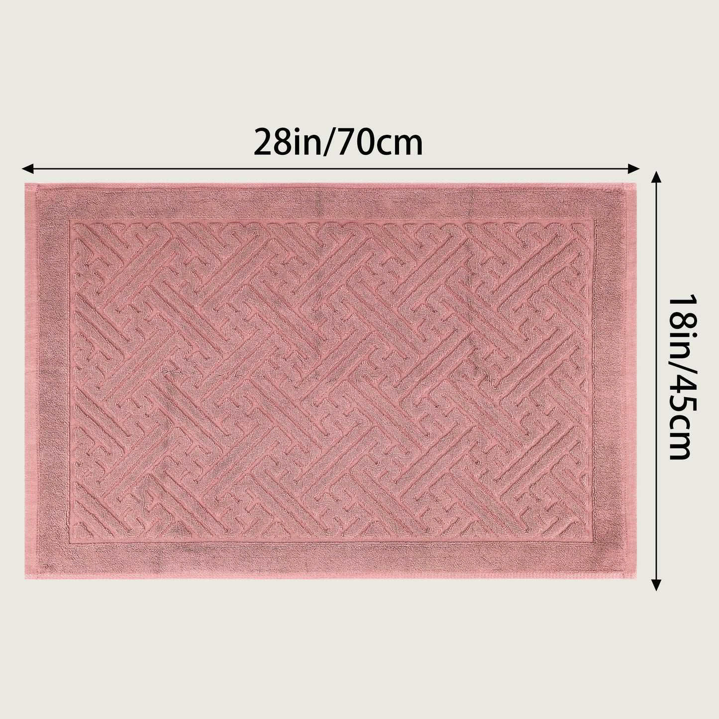 Luxury Bath Mat, Cotton Absorbent Hotel Spa Shower Floor Towel for Bathroom Rug Pad