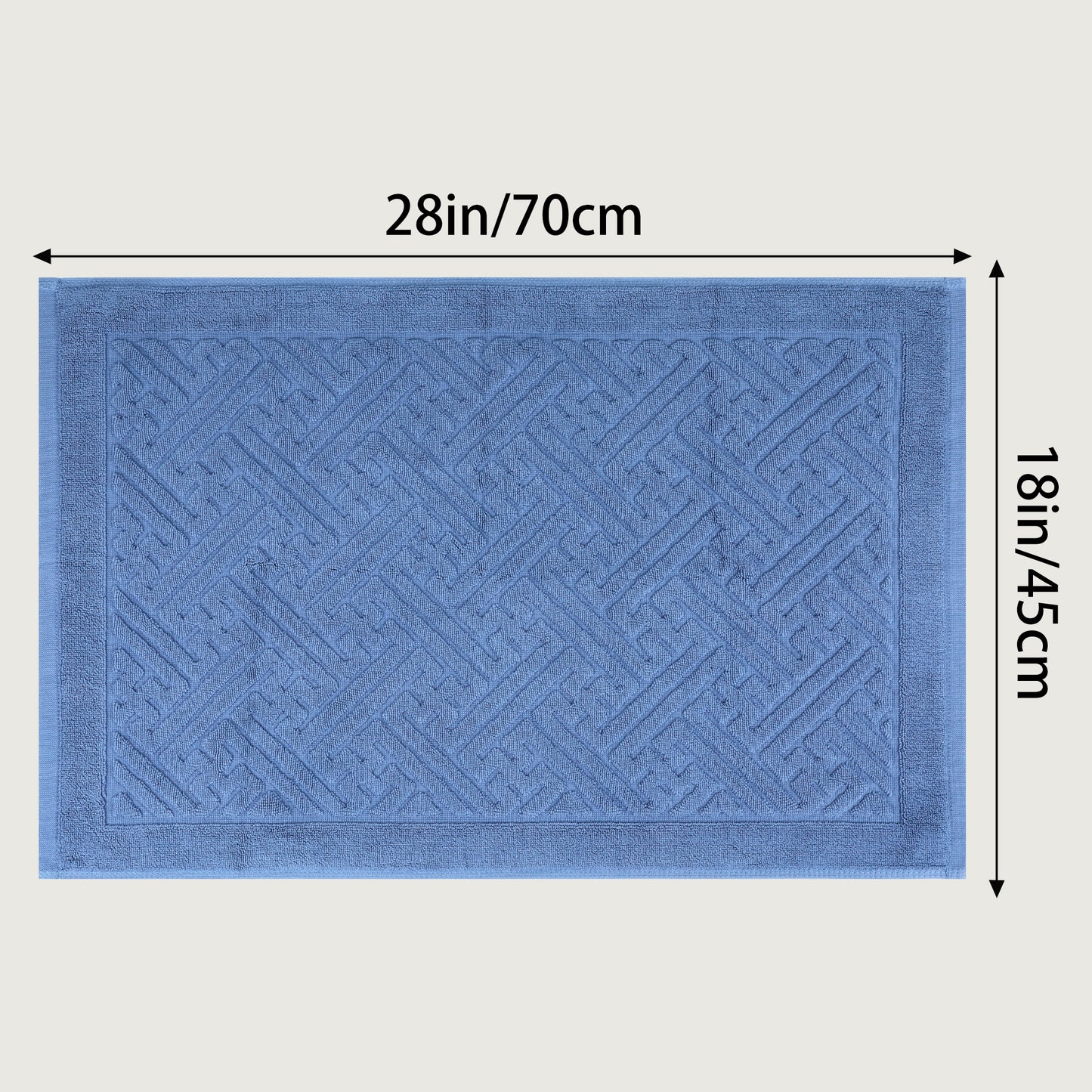 Luxury Bath Mat, Cotton Absorbent Hotel Spa Shower Floor Towel for Bathroom Rug Pad