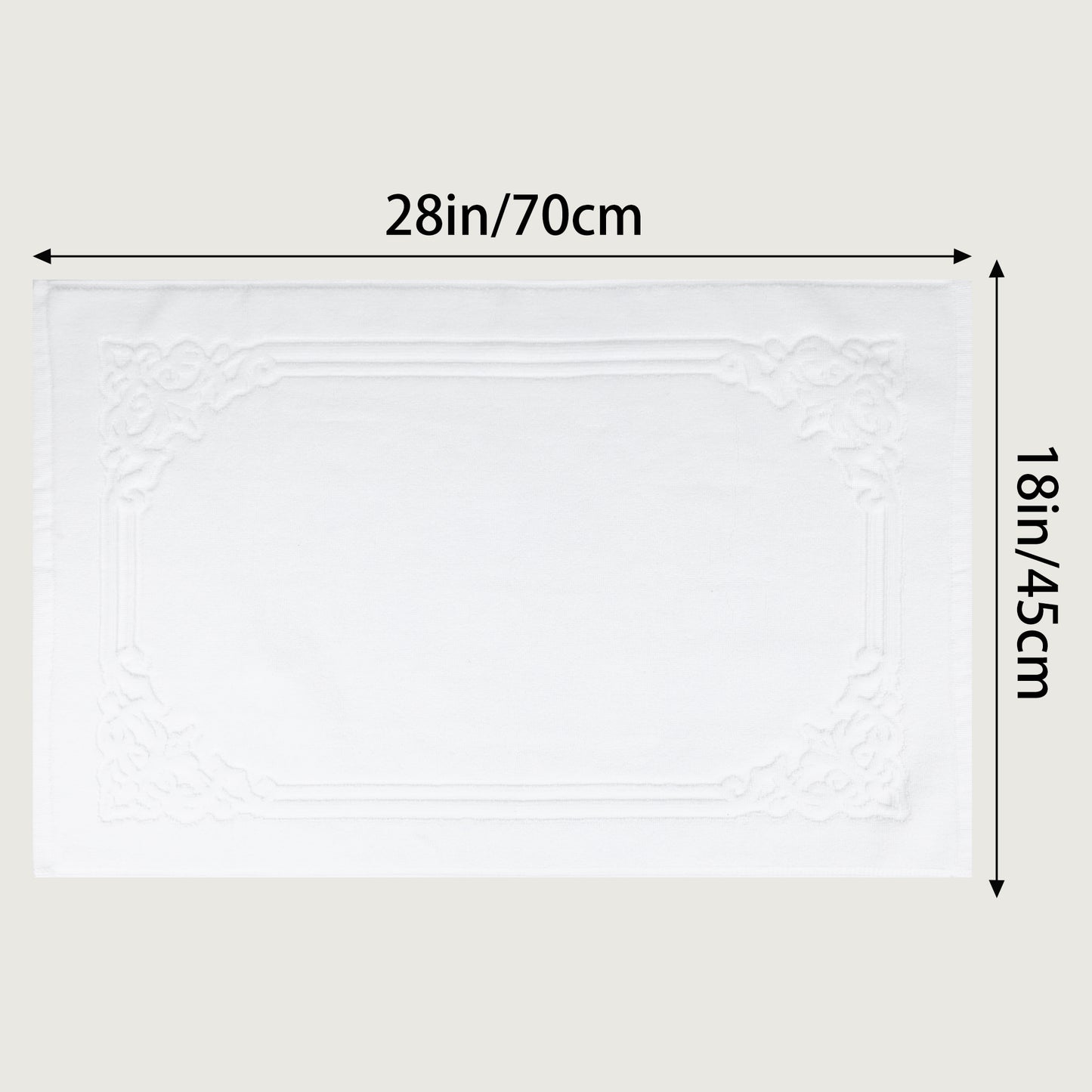 Bath Mat for Bathroom, Cotton Absorbent Floor Mats Quick Dry Towel for Hotel Spa Shower