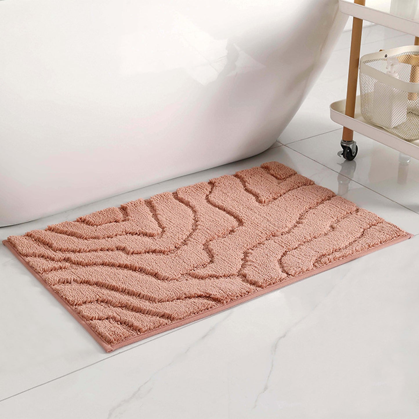 Bathroom Rug, Non Slip Washable Soft Absorbent Mat, Rubber Backing Quick Dry Microfiber Rugs