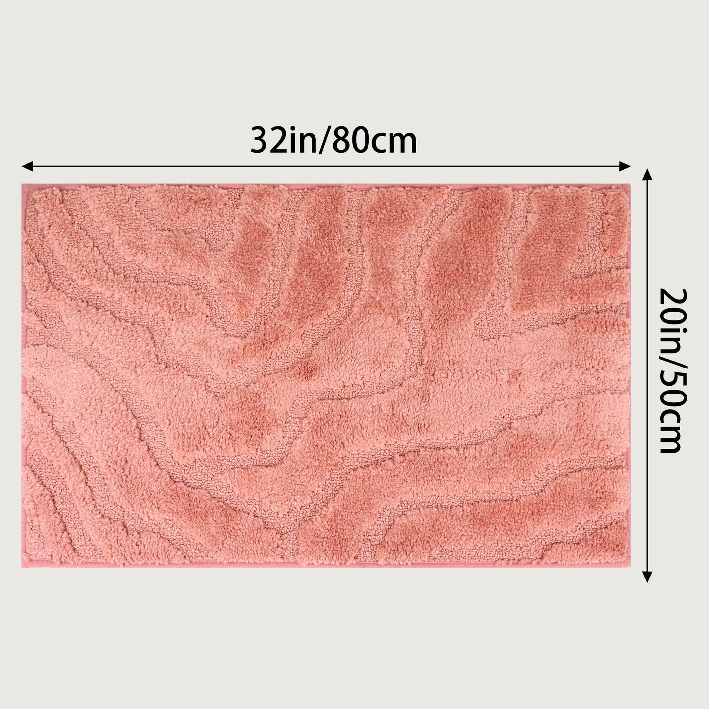 Bathroom Rug, Non Slip Washable Soft Absorbent Mat, Rubber Backing Quick Dry Microfiber Rugs