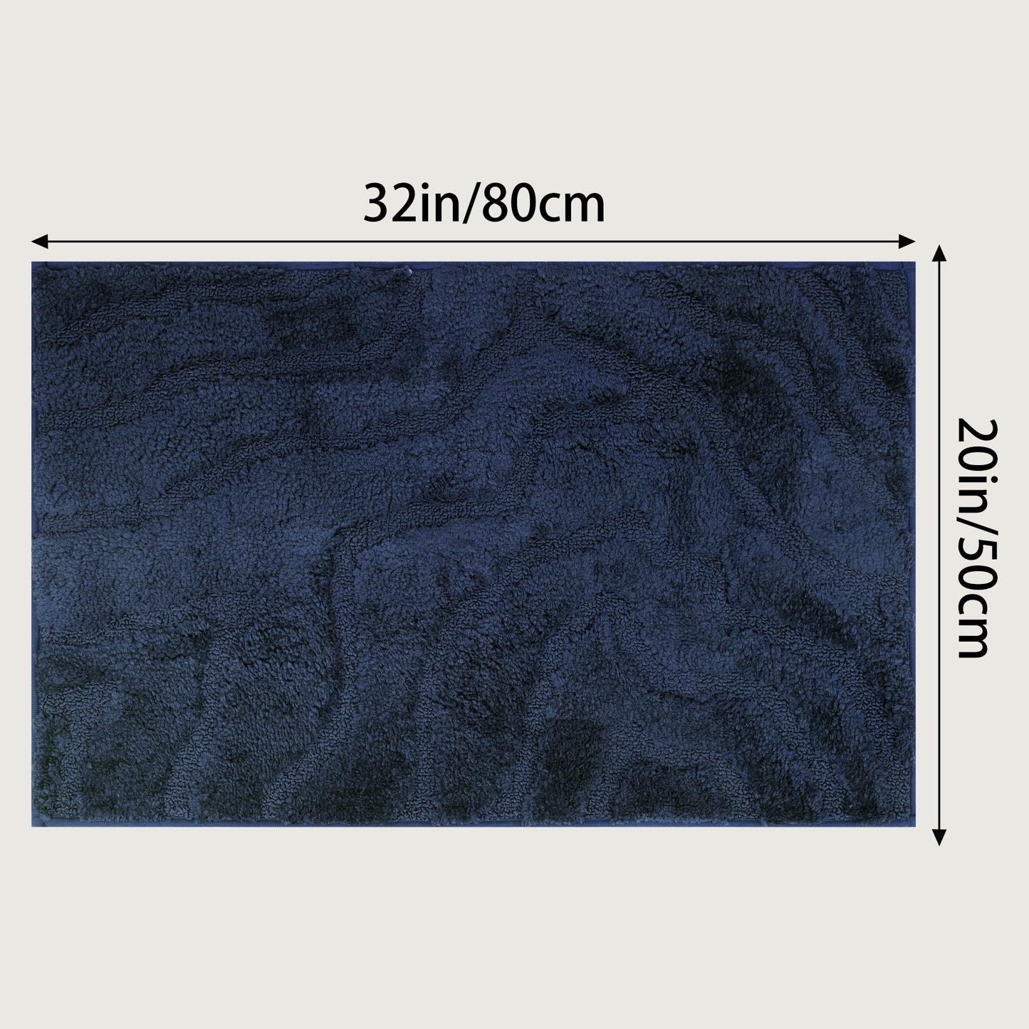 Bathroom Rug, Non Slip Washable Soft Absorbent Mat, Rubber Backing Quick Dry Microfiber Rugs