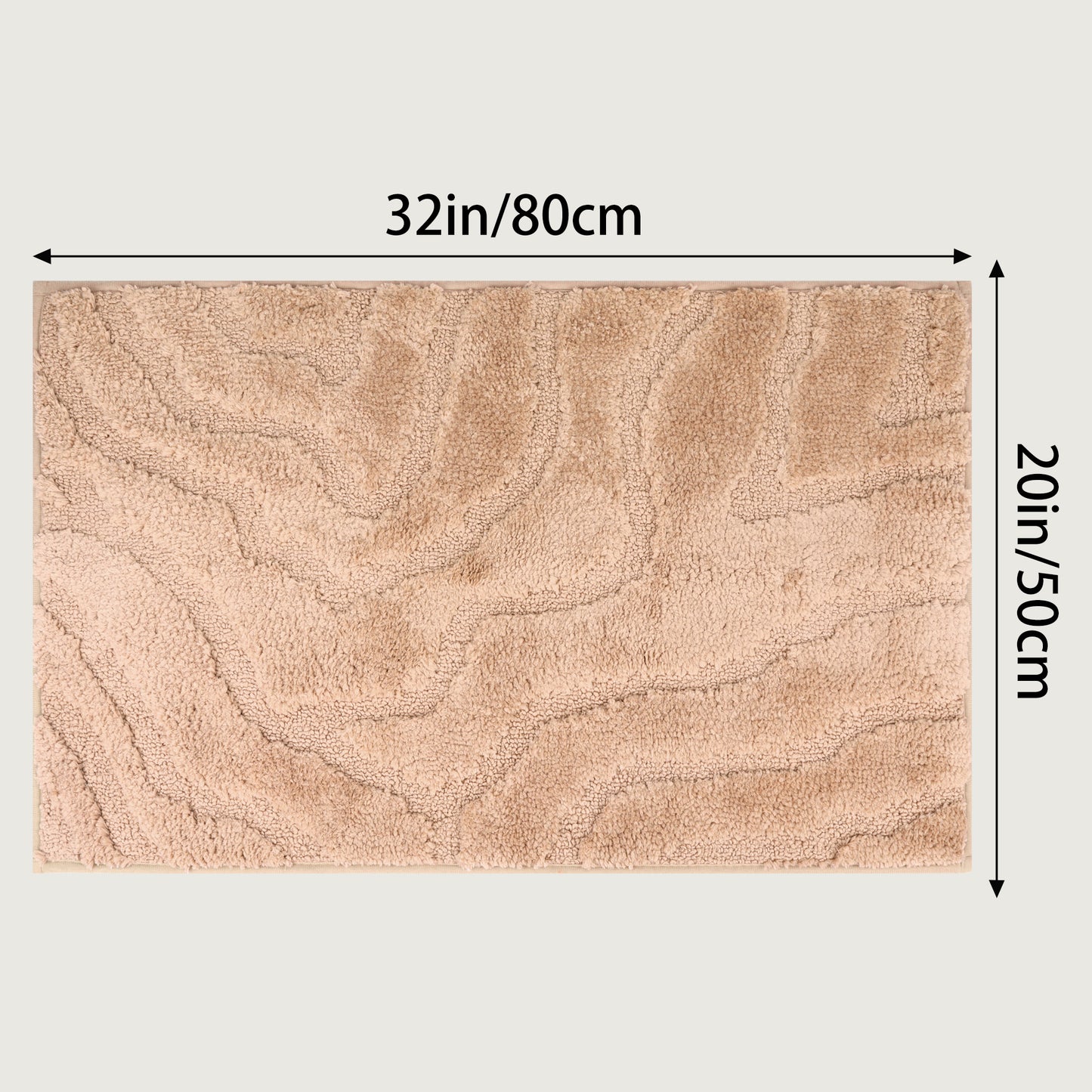Bathroom Rug, Non Slip Washable Soft Absorbent Mat, Rubber Backing Quick Dry Microfiber Rugs