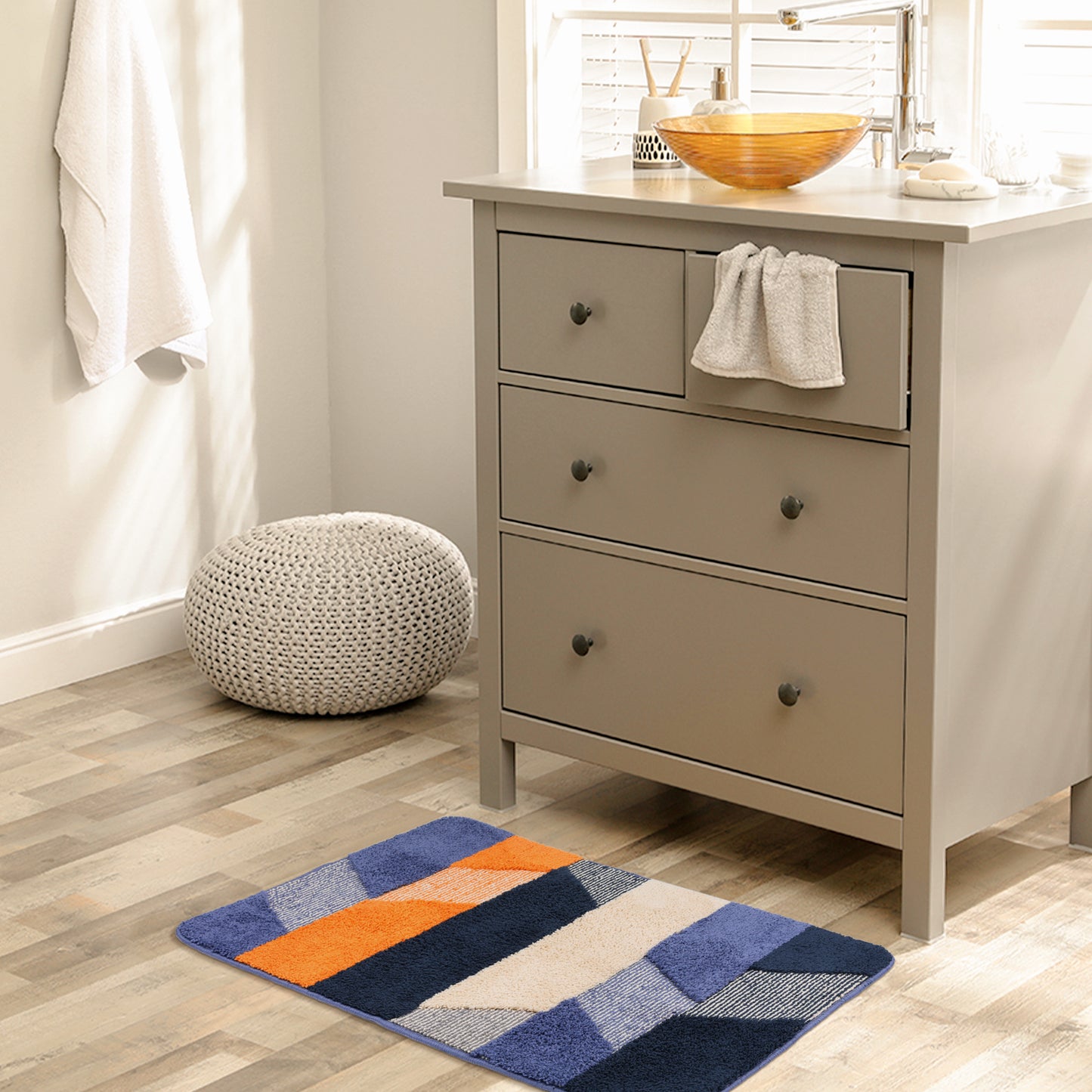 Soft Bath Mat, Non Slip Washable Absorbent Rug, Rubber Backing Quick Dry Microfiber Rugs