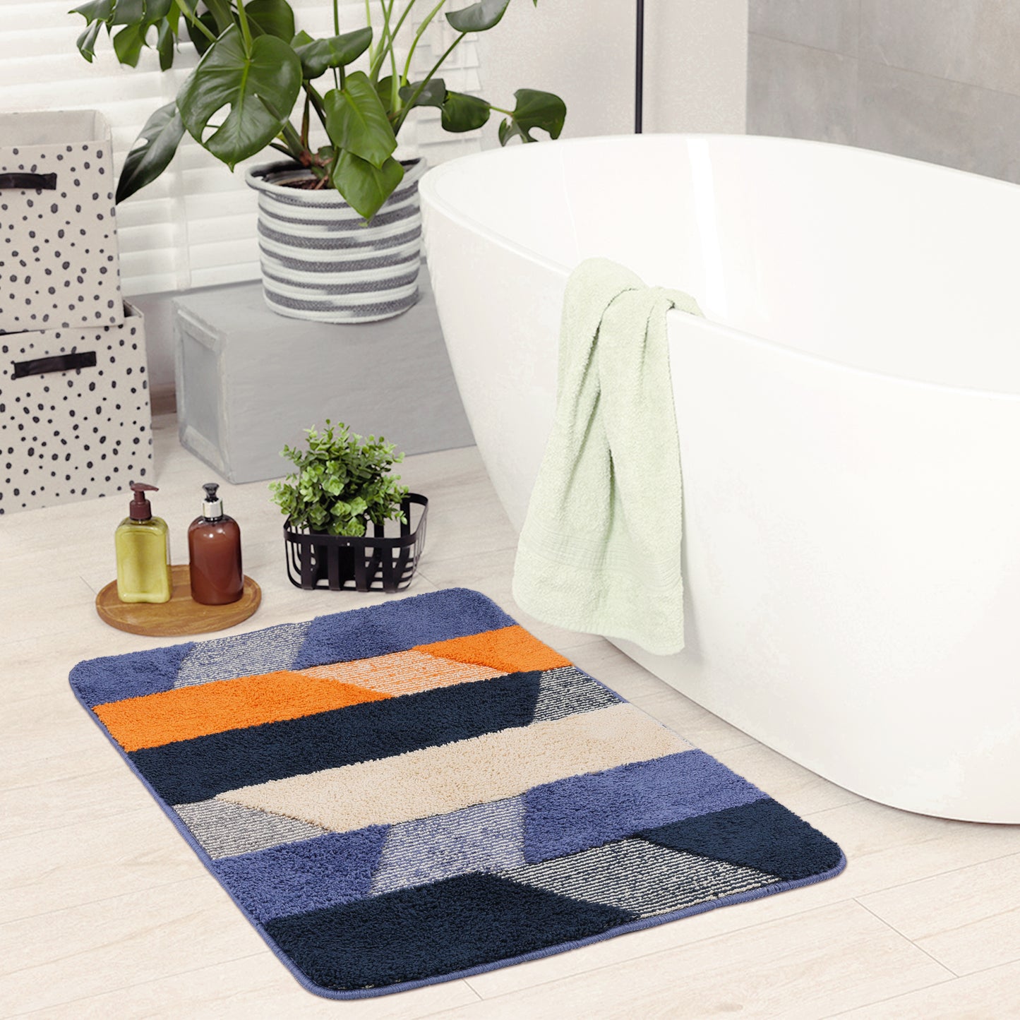 Soft Bath Mat, Non Slip Washable Absorbent Rug, Rubber Backing Quick Dry Microfiber Rugs