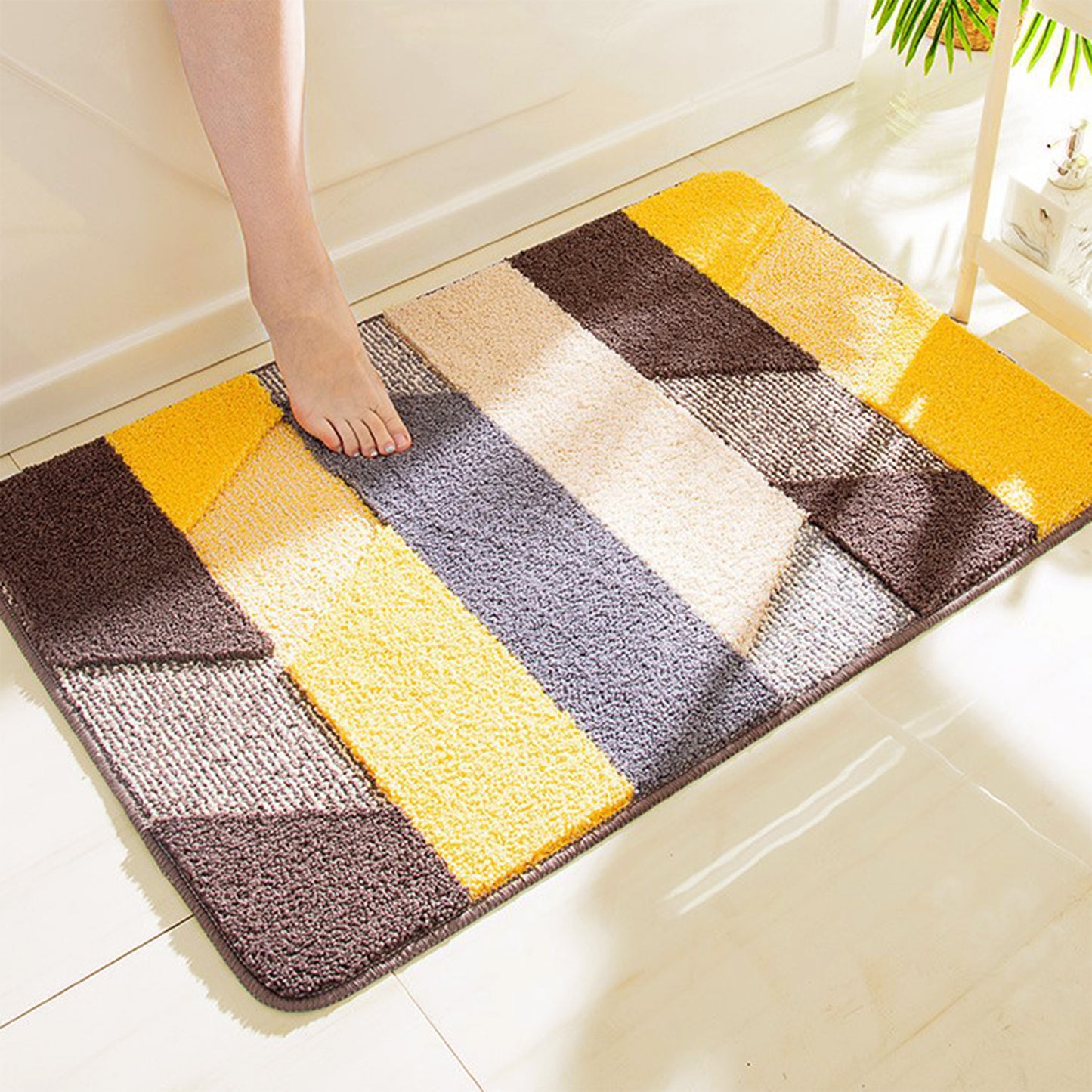 Soft Bath Mat, Non Slip Washable Absorbent Rug, Rubber Backing Quick Dry Microfiber Rugs