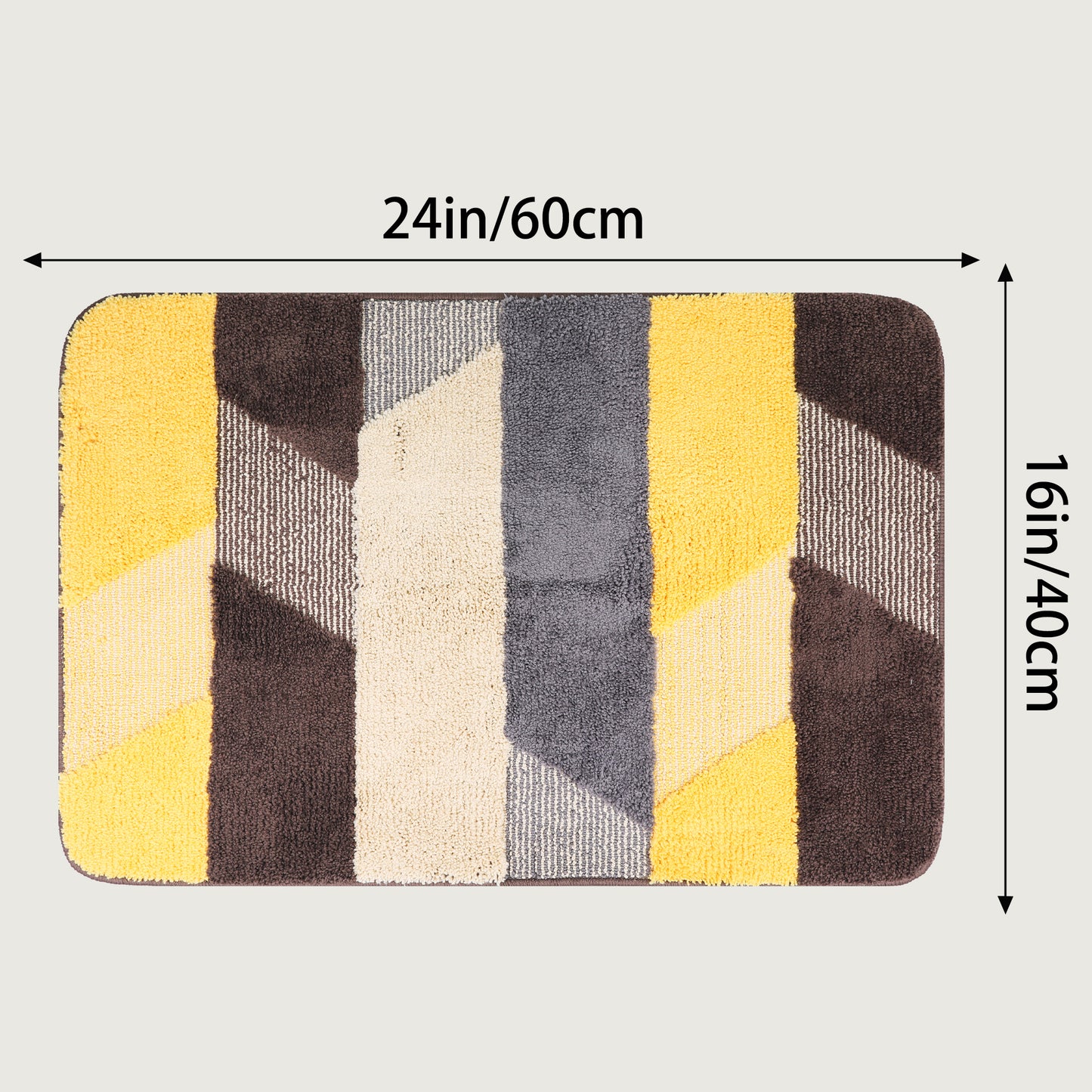 Soft Bath Mat, Non Slip Washable Absorbent Rug, Rubber Backing Quick Dry Microfiber Rugs