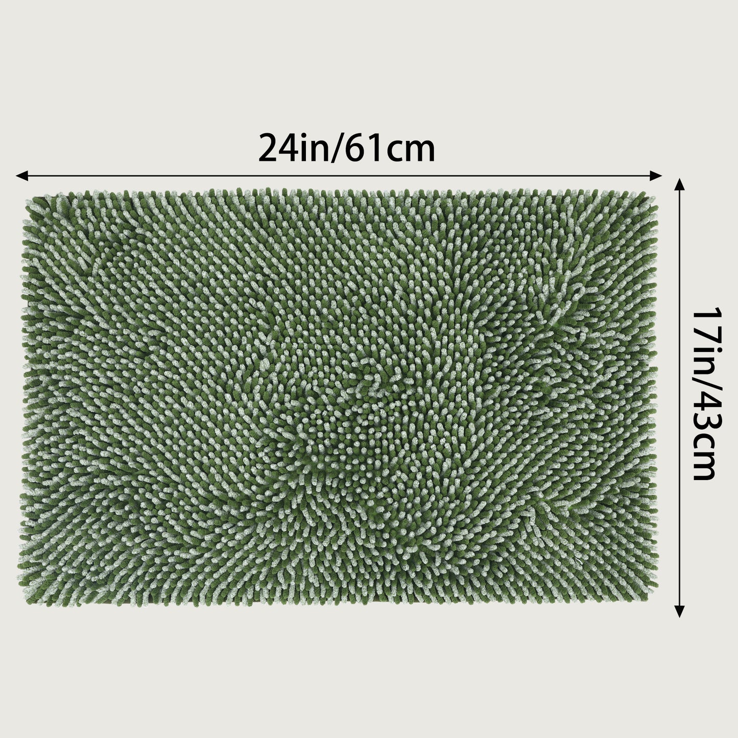 Non Slip Absorbent Chenille Fluffy Bath Mat Durable Accessories Soft Lightweight Bath Mats