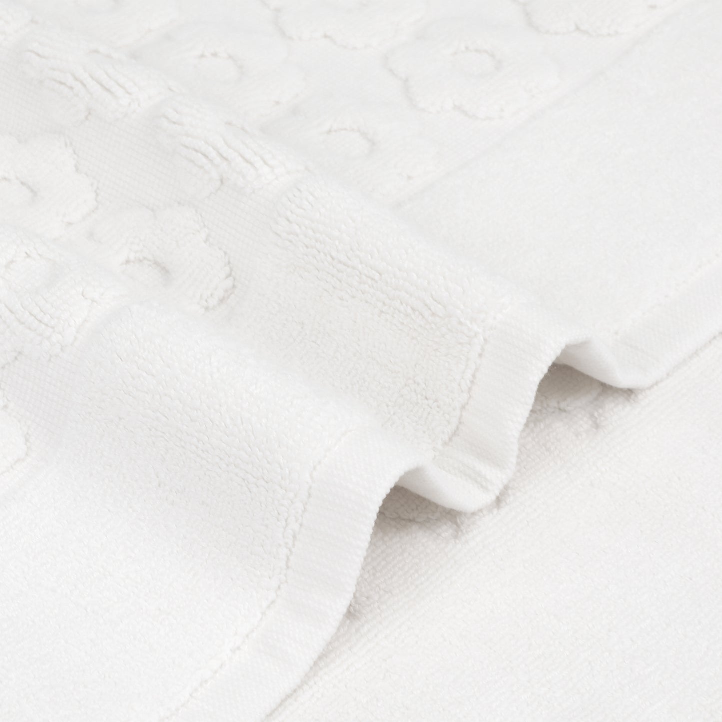 Luxury Bath Rug Towel, Cotton Absorbent Hotel Spa Shower Floor Mat for Bathroom