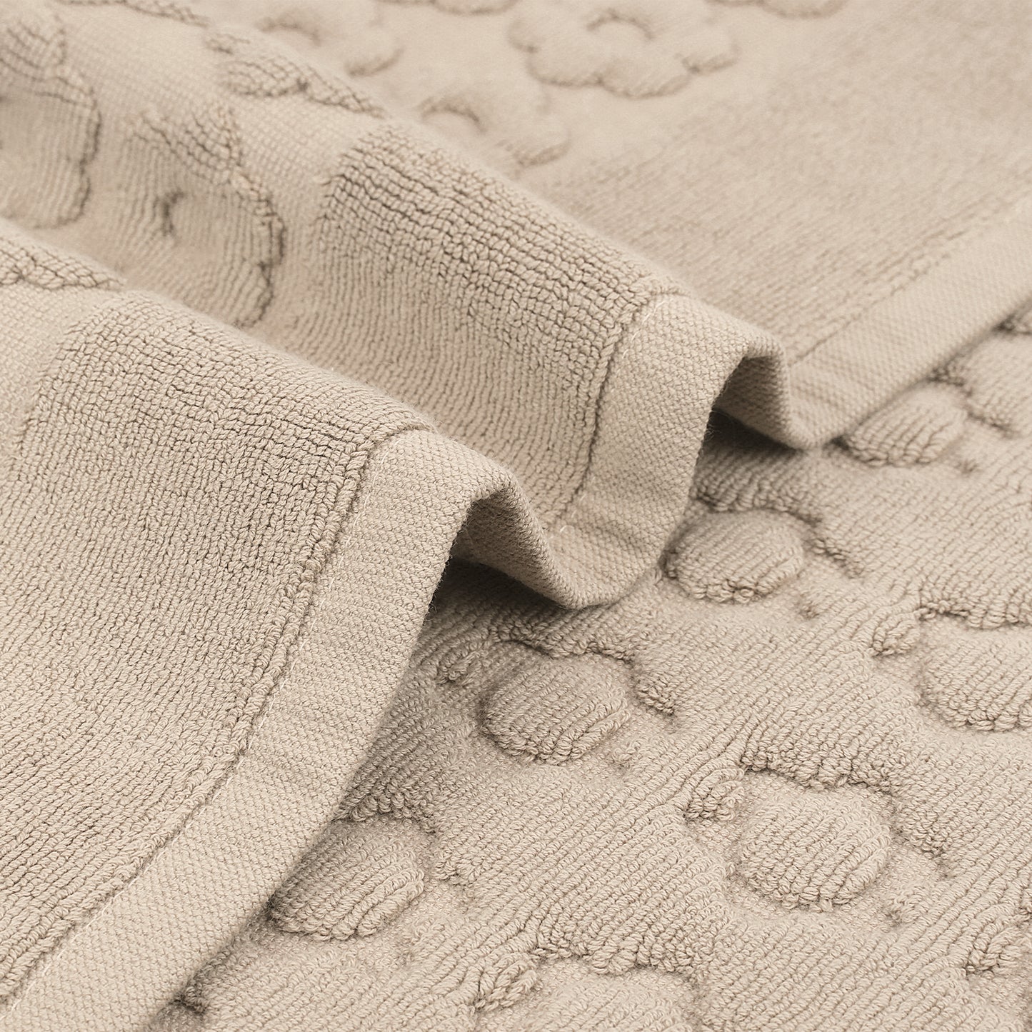 Luxury Bath Rug Towel, Cotton Absorbent Hotel Spa Shower Floor Mat for Bathroom