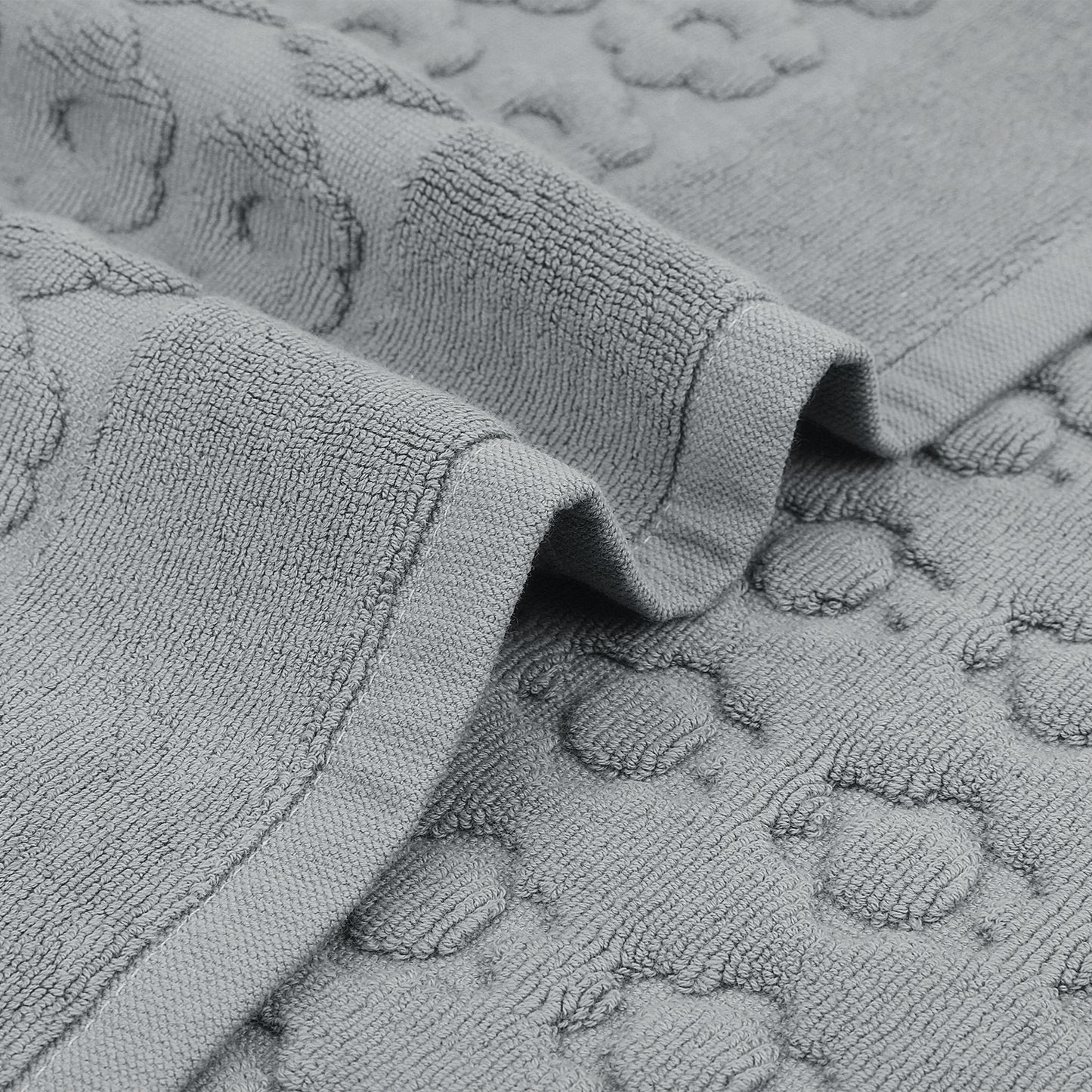 Luxury Bath Rug Towel, Cotton Absorbent Hotel Spa Shower Floor Mat for Bathroom