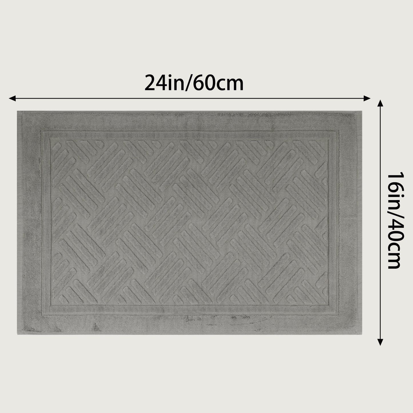 Cotton Bath Mat Towel, Luxury Absorbent Floor Rug for Hotel Spa Shower Bath Mats