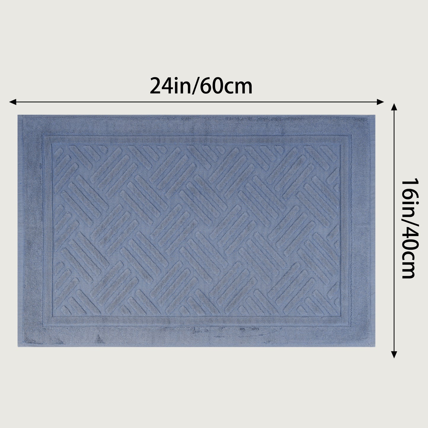 Cotton Bath Mat Towel, Luxury Absorbent Floor Rug for Hotel Spa Shower Bath Mats