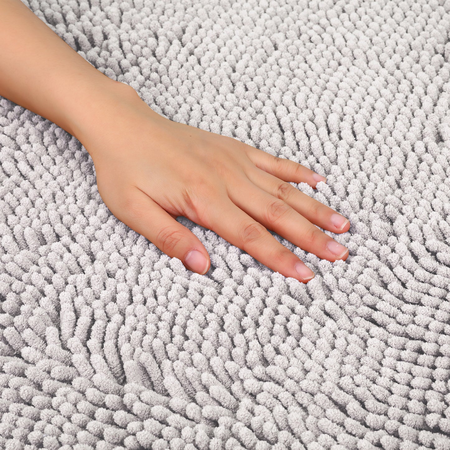 Oval Plush Bath Mat, Soft Non Slip Washable Absorbent Rug, Rubber Backing Quick Dry Rugs