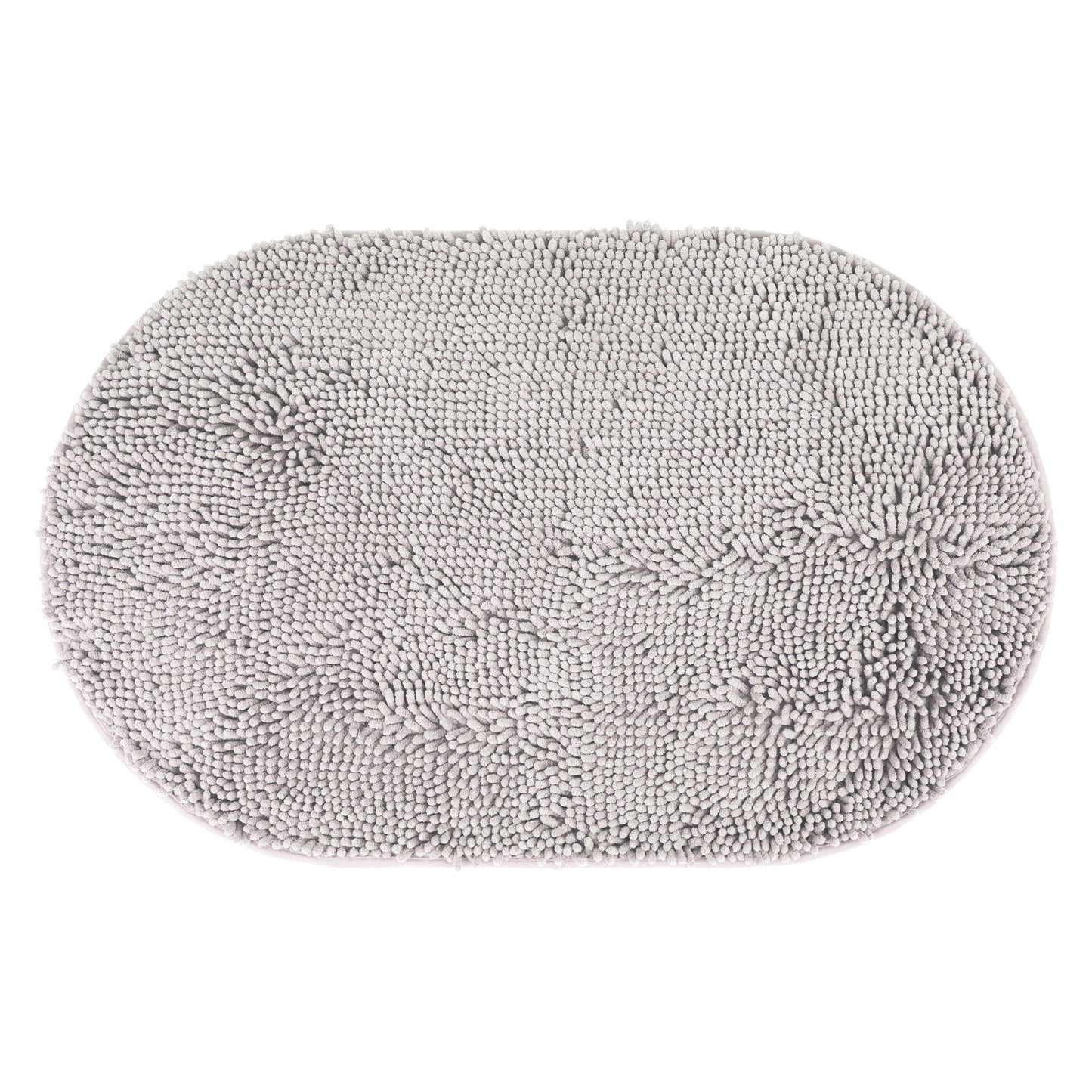 Oval Plush Bath Mat, Soft Non Slip Washable Absorbent Rug, Rubber Backing Quick Dry Rugs