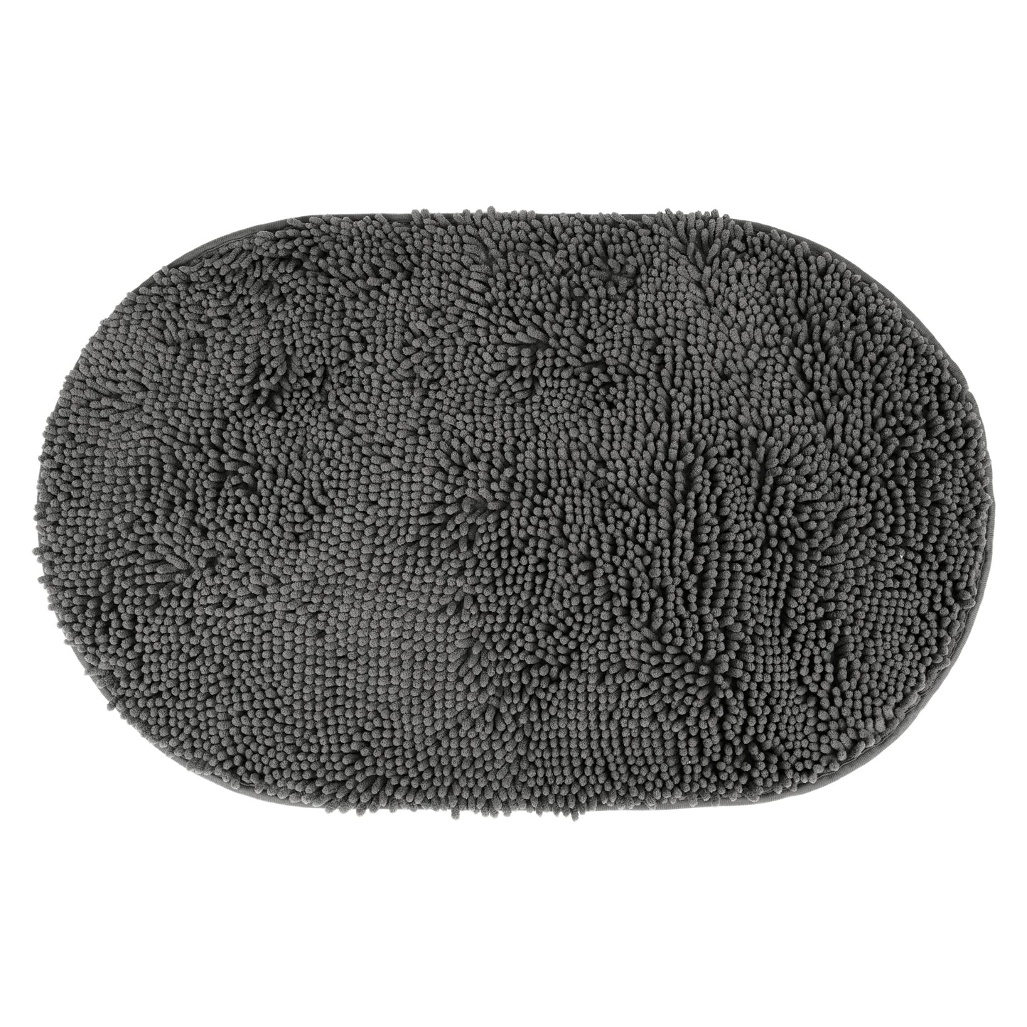 Oval Plush Bath Mat, Soft Non Slip Washable Absorbent Rug, Rubber Backing Quick Dry Rugs