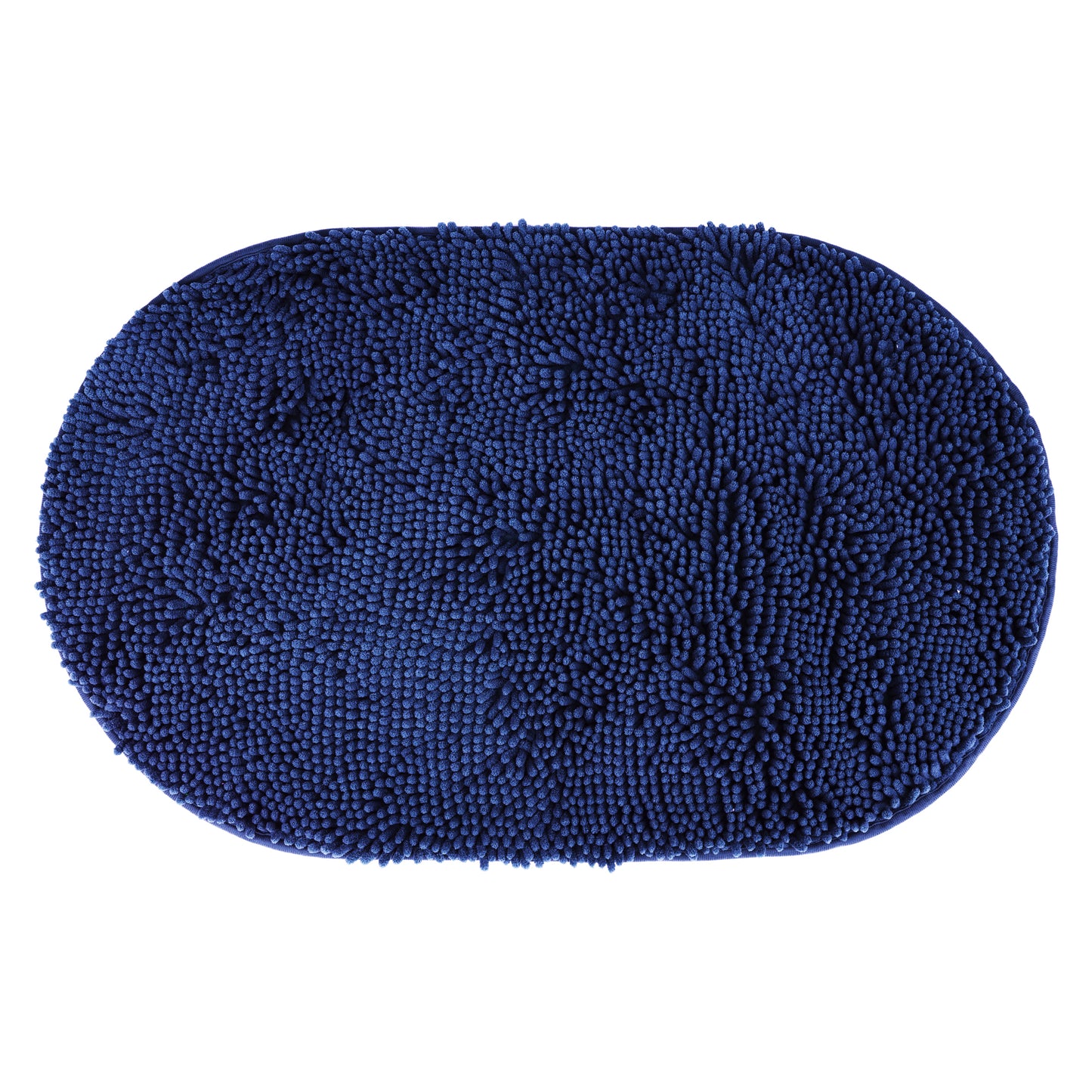 Oval Plush Bath Mat, Soft Non Slip Washable Absorbent Rug, Rubber Backing Quick Dry Rugs