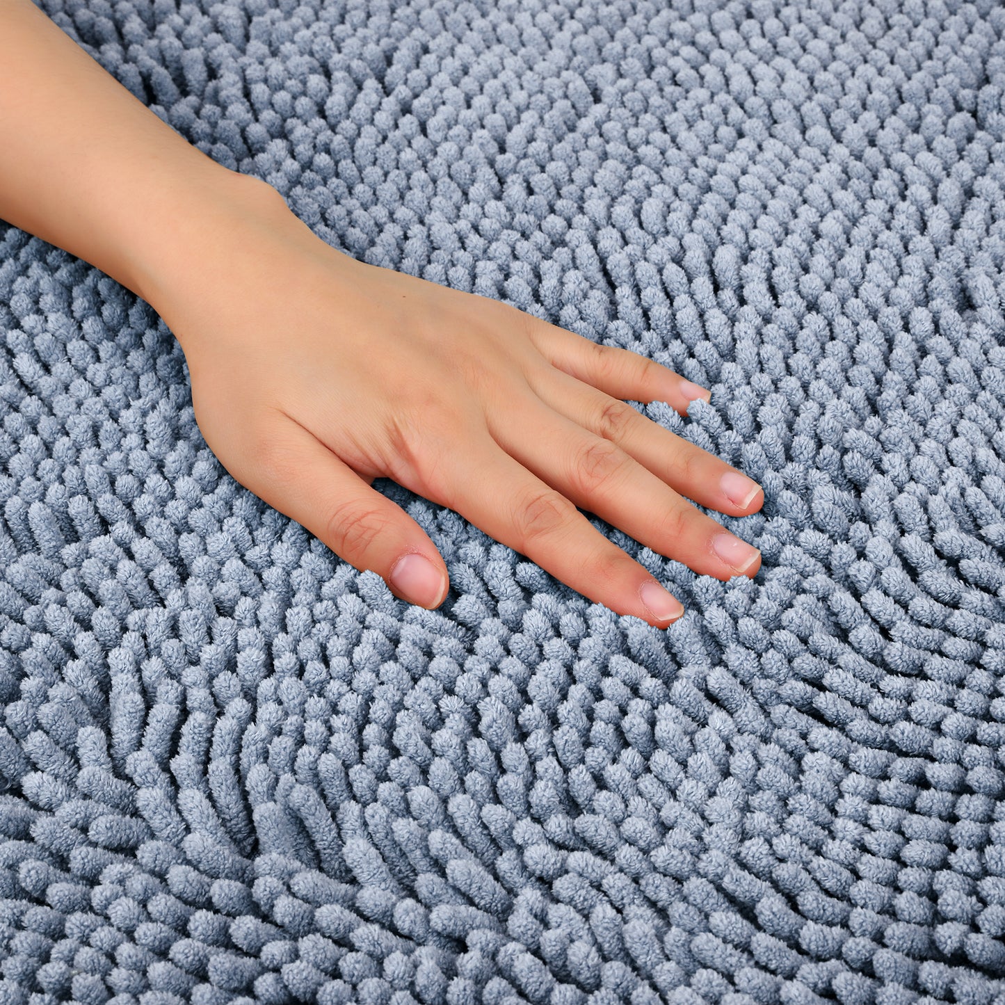 Oval Plush Bath Mat, Soft Non Slip Washable Absorbent Rug, Rubber Backing Quick Dry Rugs