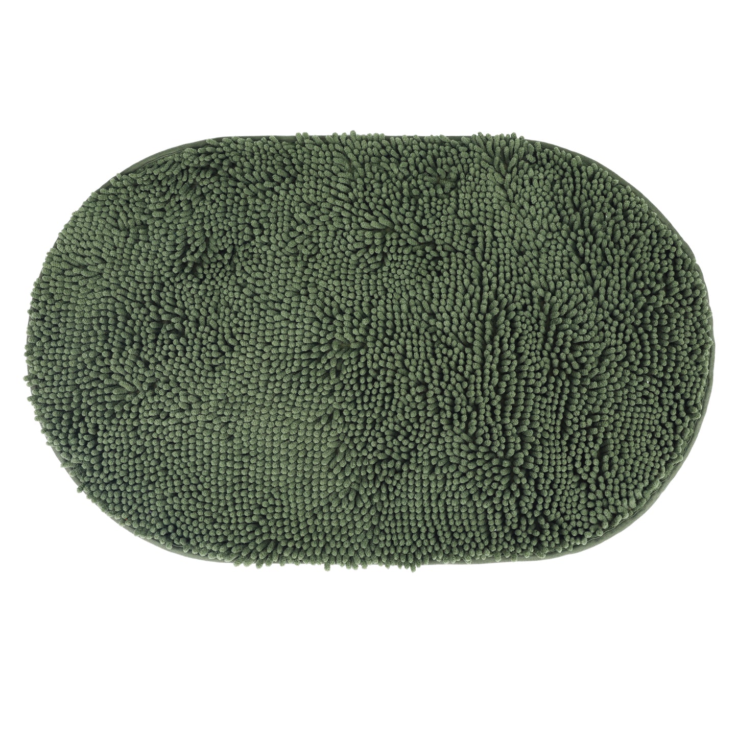 Oval Plush Bath Mat, Soft Non Slip Washable Absorbent Rug, Rubber Backing Quick Dry Rugs