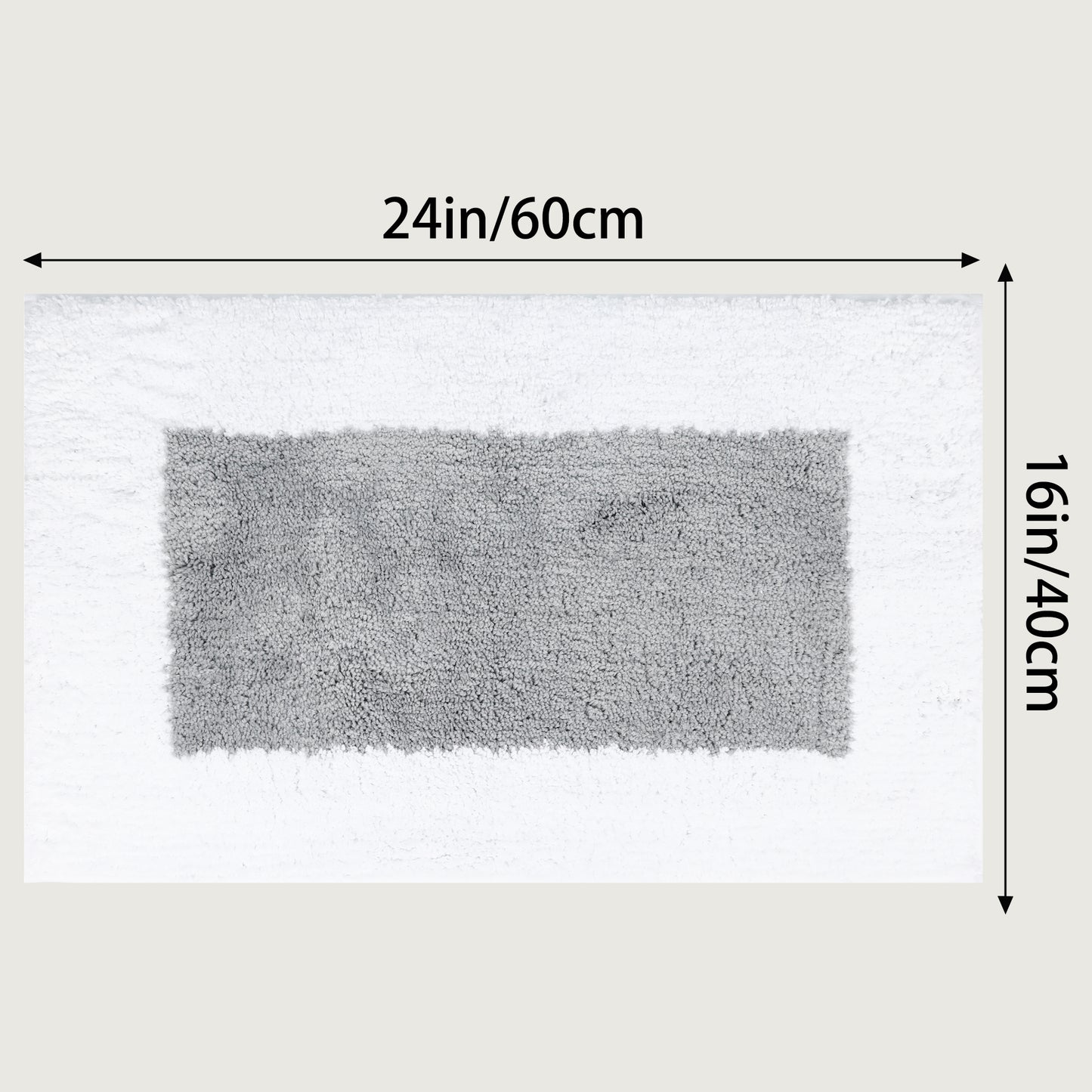 Absorbent Soft Rectangular Pattern Quick Dry Bathroom Rugs Shaggy Fluffy Bath Mats