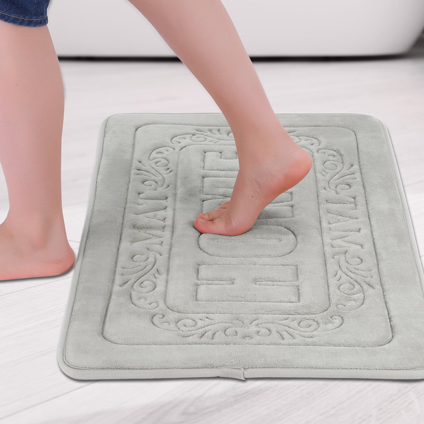 Memory Foam Bath Mat, Soft Non Slip and Absorbent Bathroom Rug, Comfortable, Thick Bath Mats