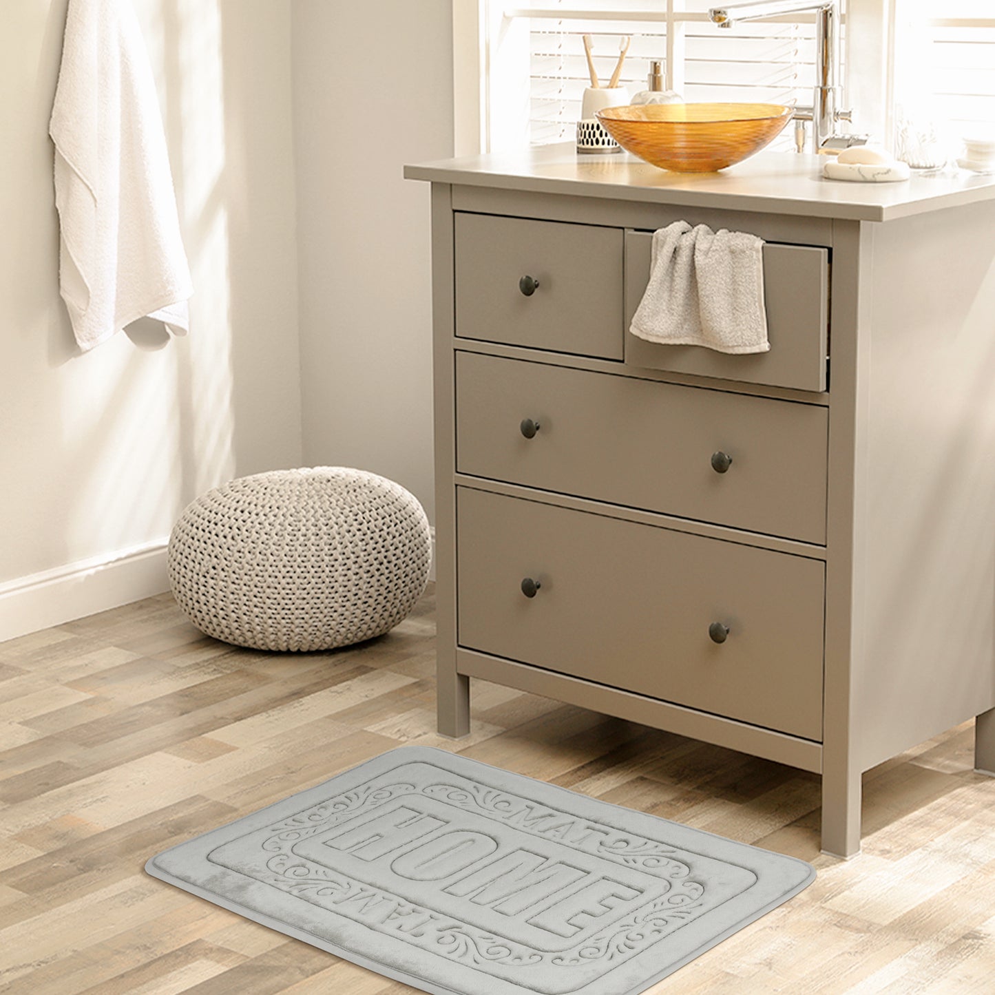 Memory Foam Bath Mat, Soft Non Slip and Absorbent Bathroom Rug, Comfortable, Thick Bath Mats