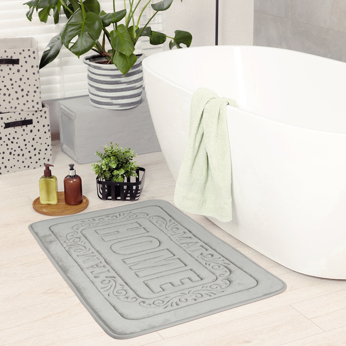 Memory Foam Bath Mat, Soft Non Slip and Absorbent Bathroom Rug, Comfortable, Thick Bath Mats