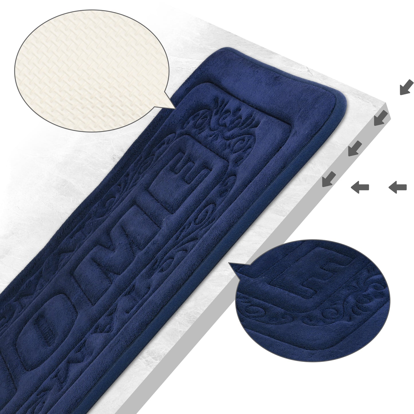 Memory Foam Bath Mat, Soft Non Slip and Absorbent Bathroom Rug, Comfortable, Thick Bath Mats
