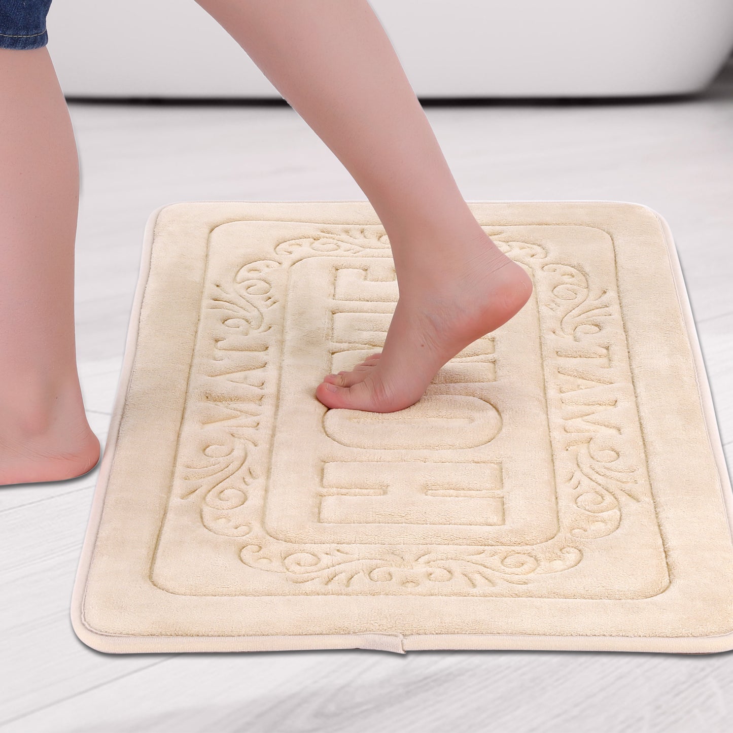 Memory Foam Bath Mat, Soft Non Slip and Absorbent Bathroom Rug, Comfortable, Thick Bath Mats