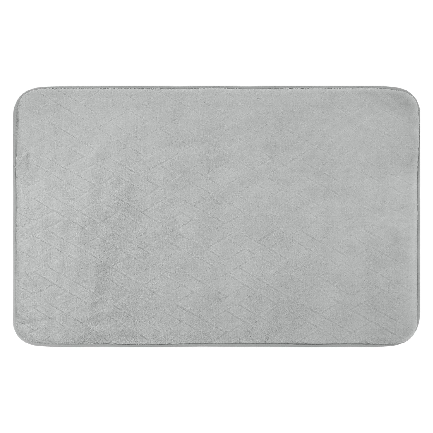 Geometric Pattern Bathroom Mat Soft Memory Foam Absorbent Non-Slip Machine Washable Bath Rugs