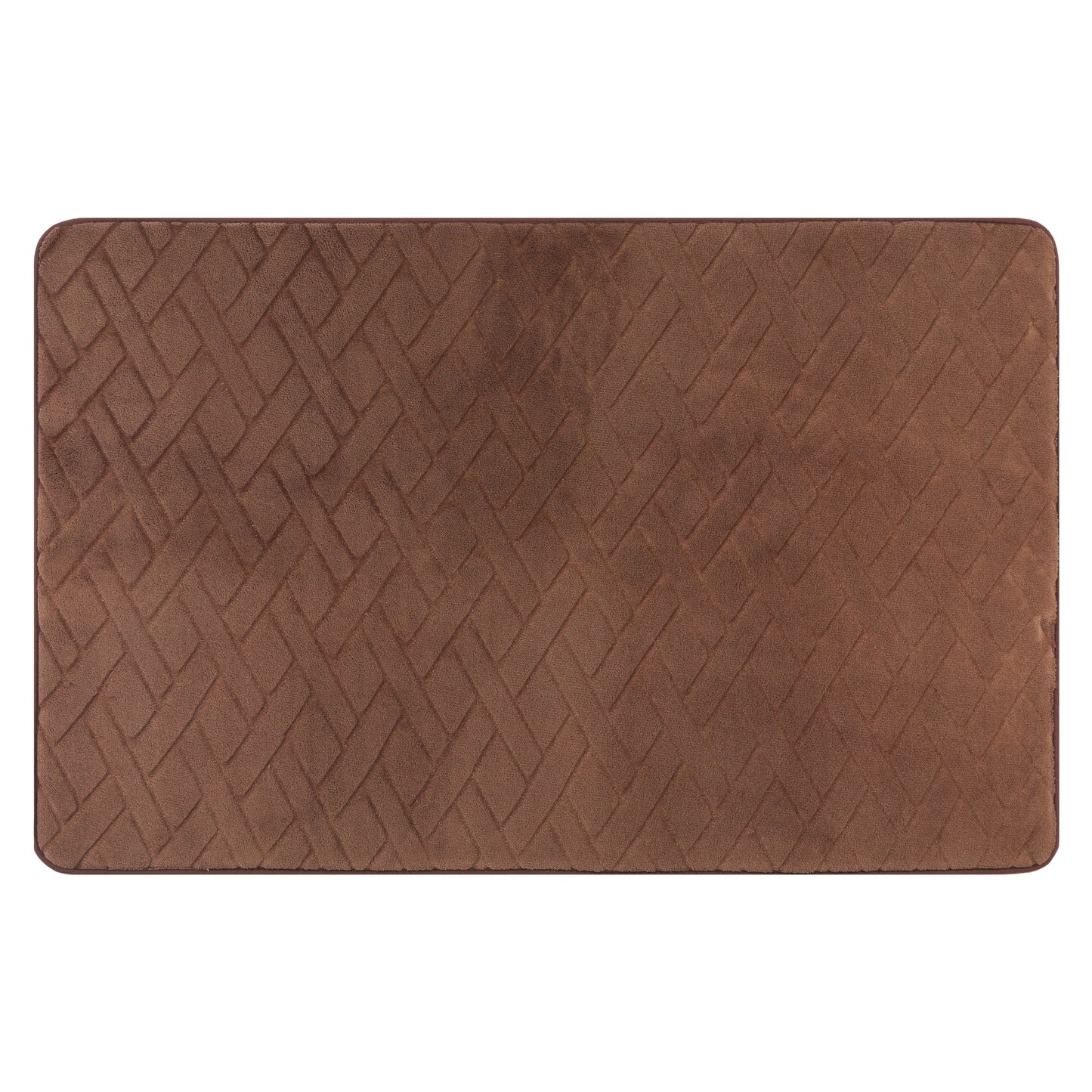 Geometric Pattern Bathroom Mat Soft Memory Foam Absorbent Non-Slip Machine Washable Bath Rugs