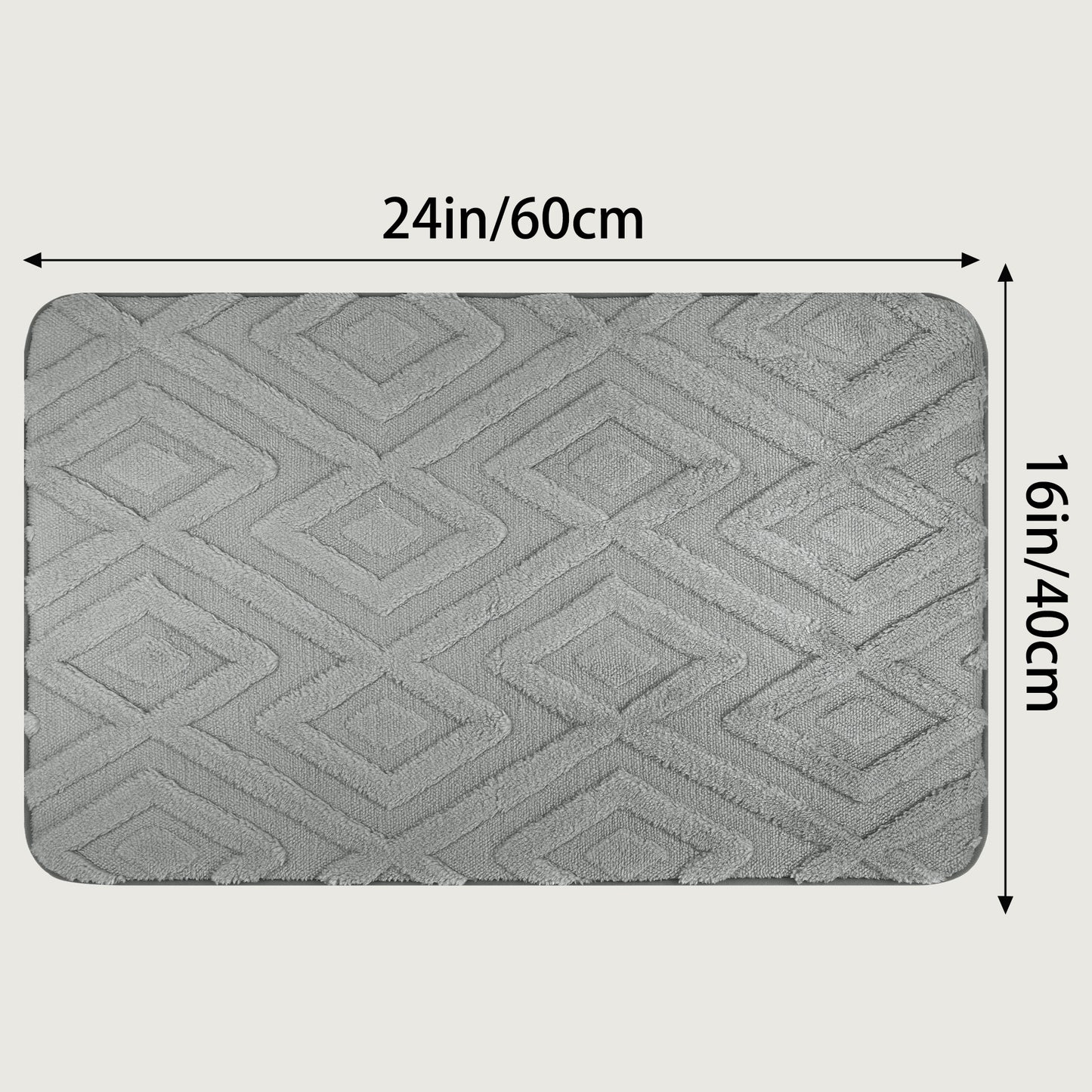 Geometric Pattern Bathroom Mats Soft Absorbent Non-Slip Machine Washable Dry Bath Rugs Home Gifts