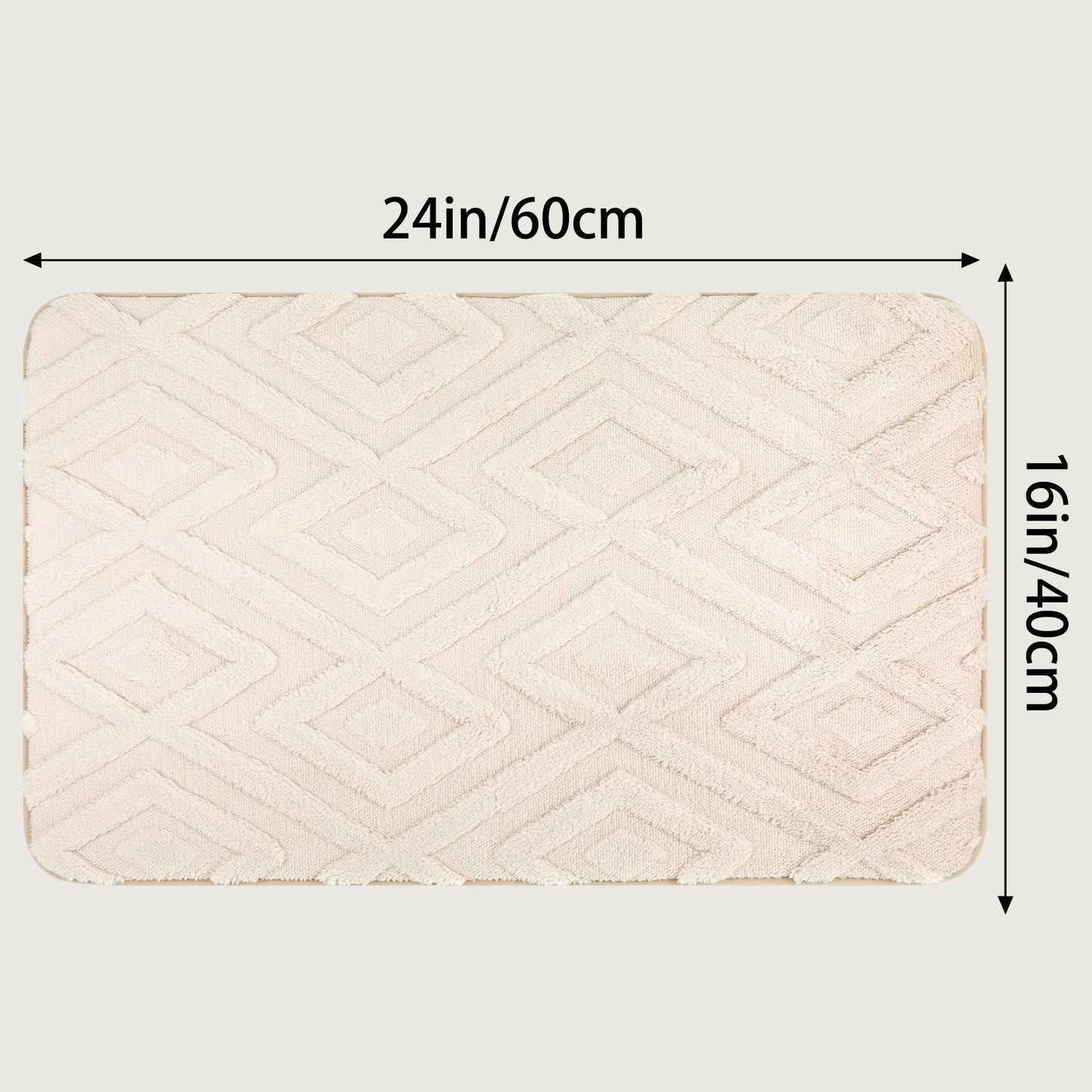 Geometric Pattern Bathroom Mats Soft Absorbent Non-Slip Machine Washable Dry Bath Rugs Home Gifts
