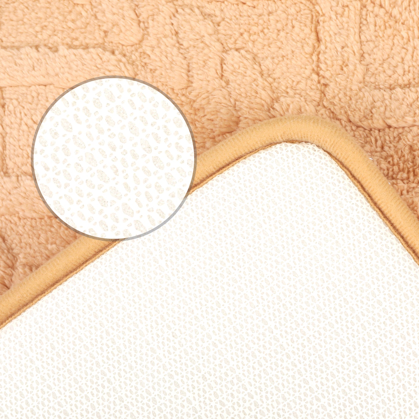 Geometric Pattern Bathroom Mat Soft Absorbent Non-Slip Back Machine Washable Dry Bath Mats