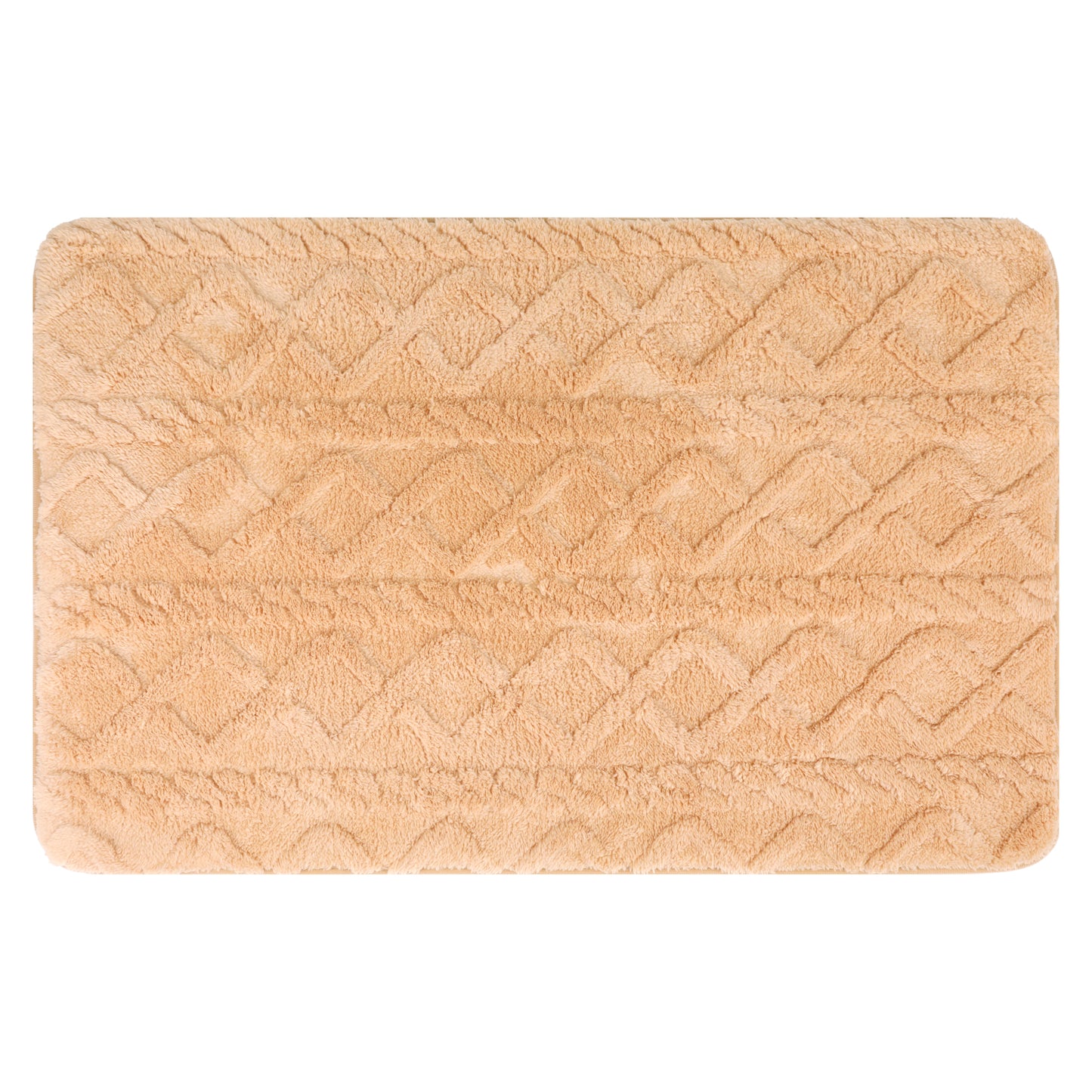 Geometric Pattern Bathroom Mat Soft Absorbent Non-Slip Back Machine Washable Dry Bath Mats