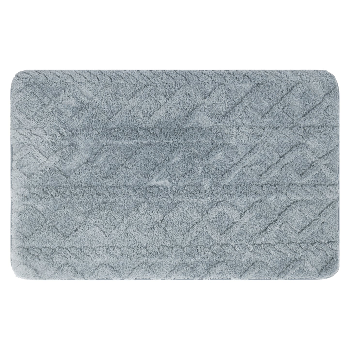 Geometric Pattern Bathroom Mat Soft Absorbent Non-Slip Back Machine Washable Dry Bath Mats