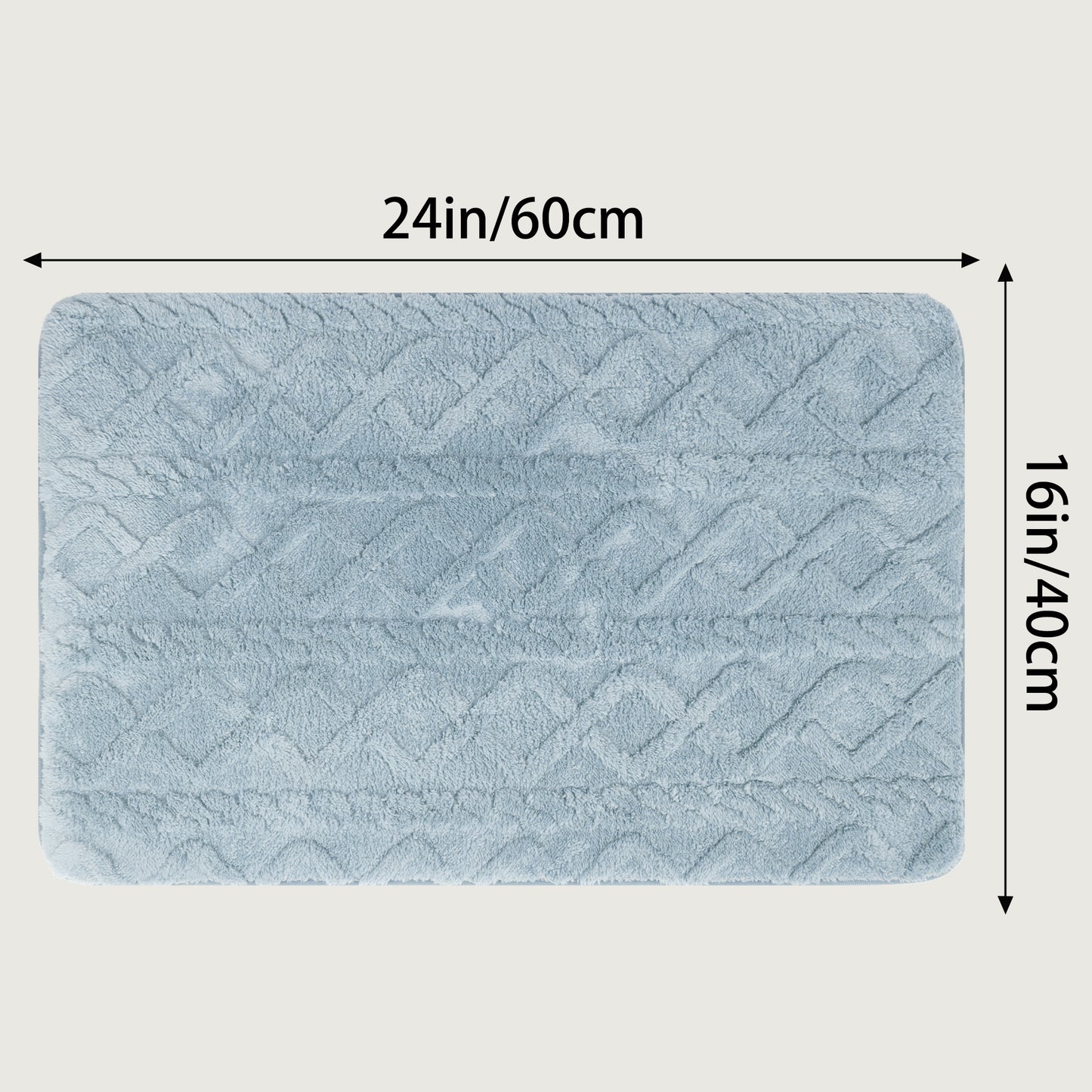 Geometric Pattern Bathroom Mat Soft Absorbent Non-Slip Back Machine Washable Dry Bath Mats