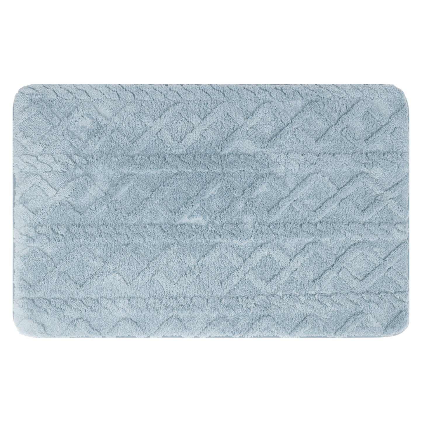 Geometric Pattern Bathroom Mat Soft Absorbent Non-Slip Back Machine Washable Dry Bath Mats