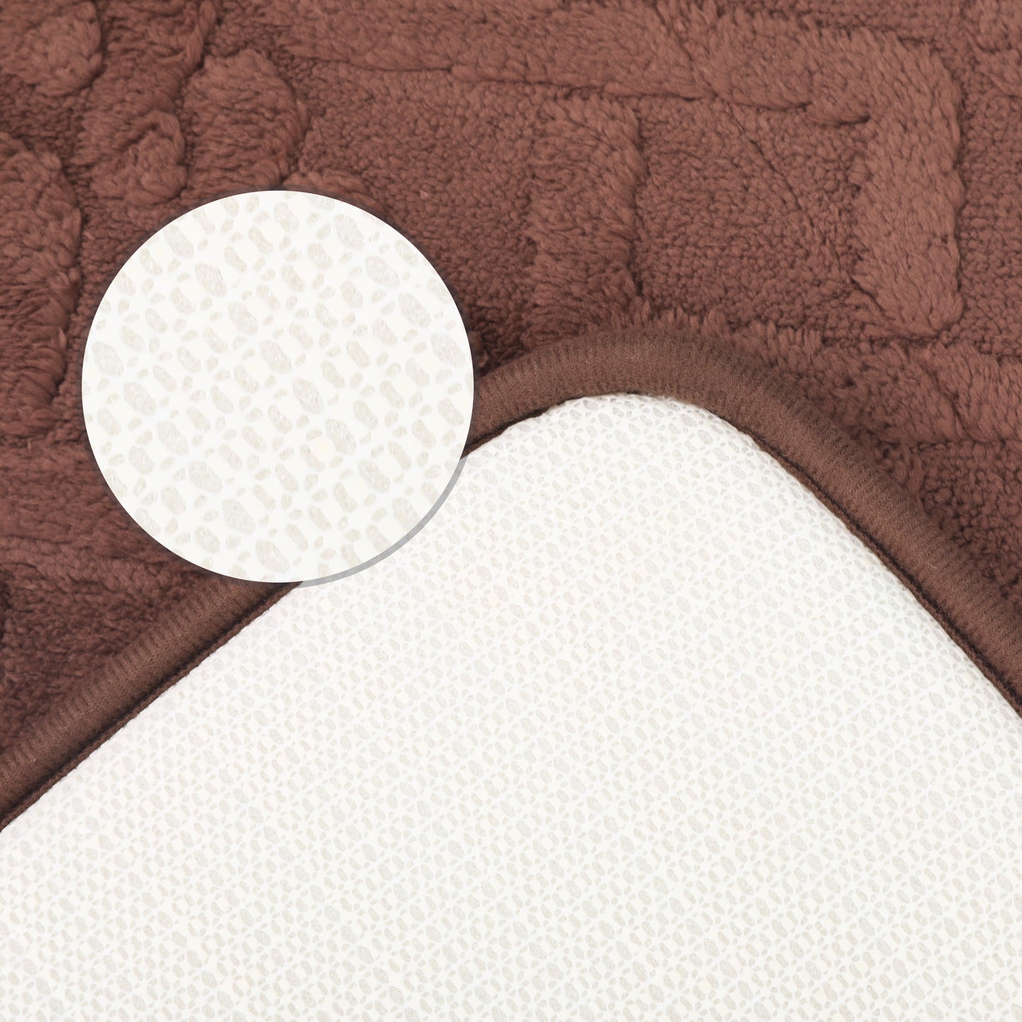 Geometric Pattern Bathroom Mat Soft Absorbent Non-Slip Back Machine Washable Dry Bath Mats