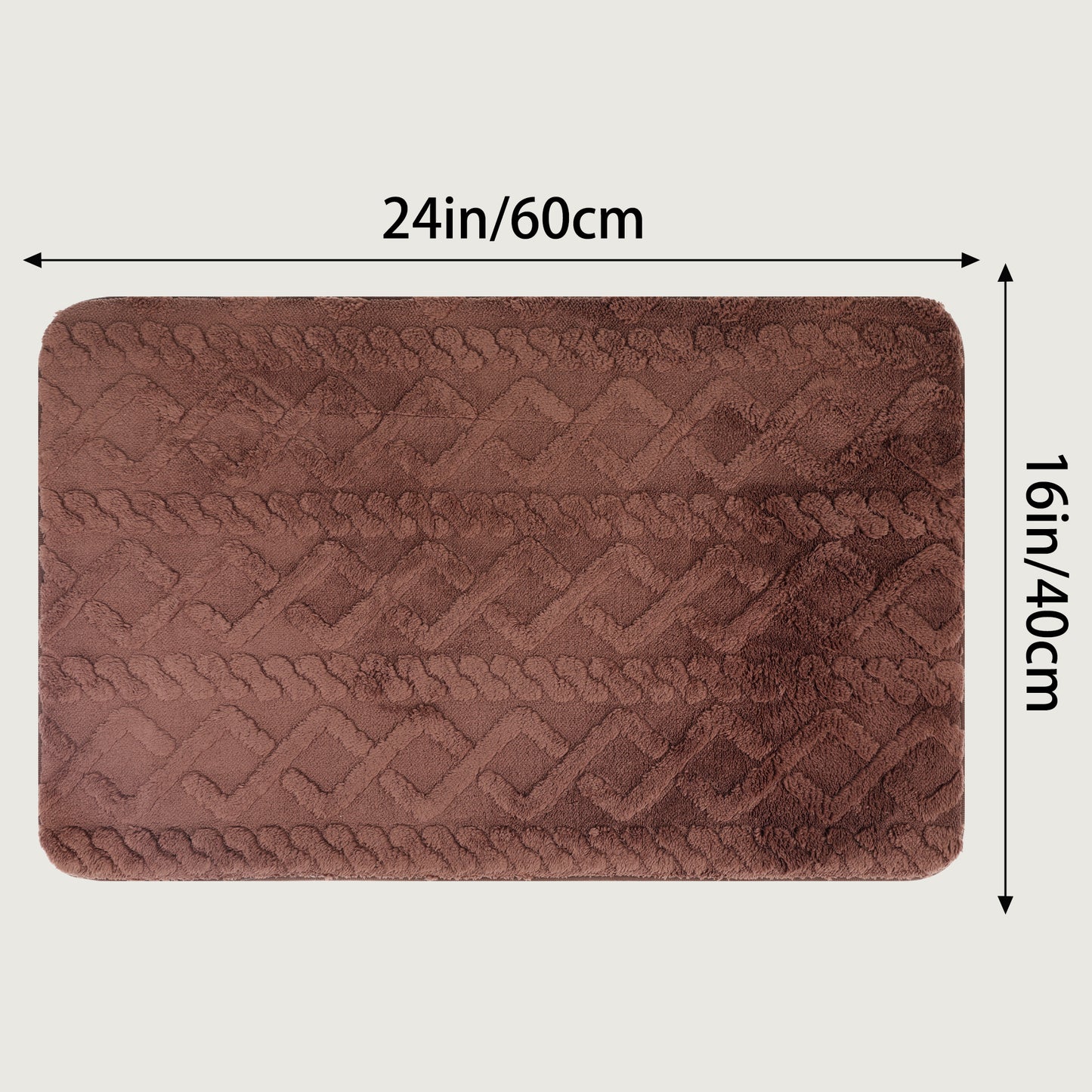 Geometric Pattern Bathroom Mat Soft Absorbent Non-Slip Back Machine Washable Dry Bath Mats