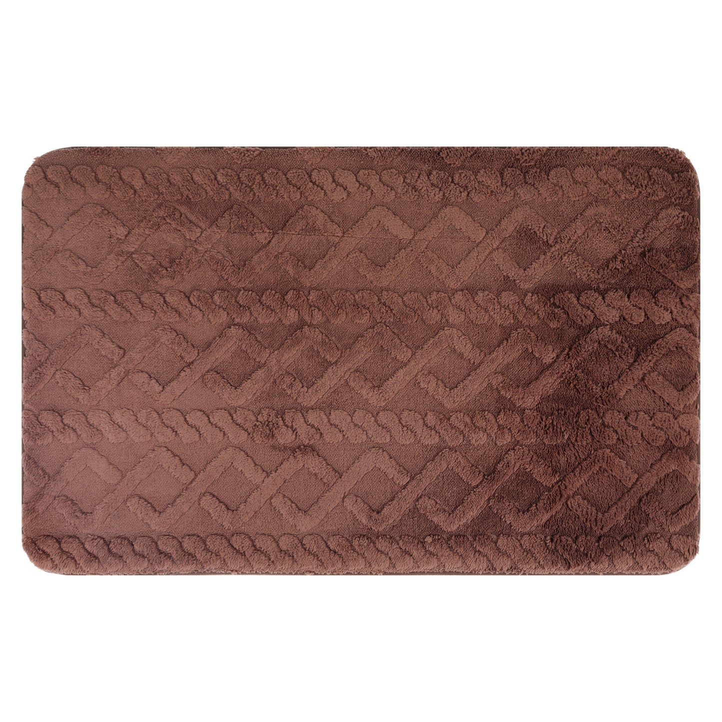 Geometric Pattern Bathroom Mat Soft Absorbent Non-Slip Back Machine Washable Dry Bath Mats