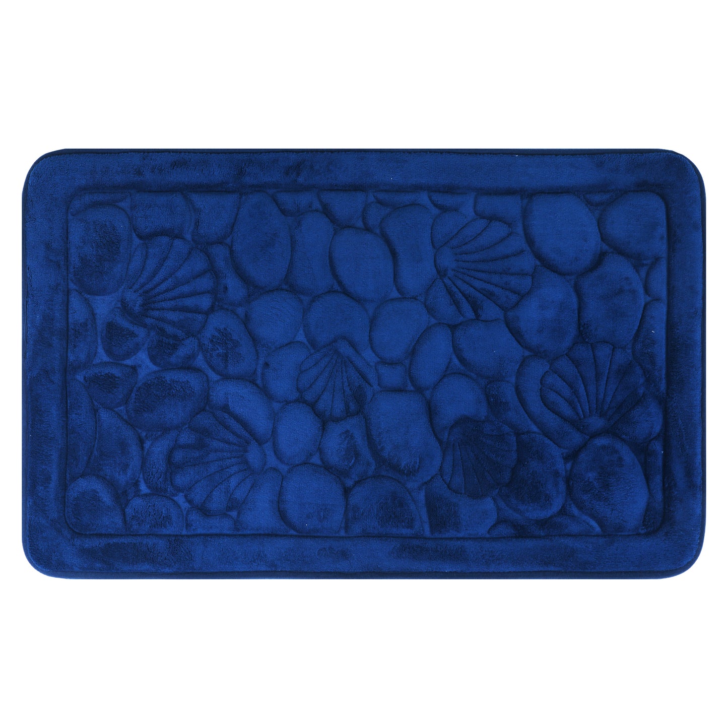 Shell Pattern Bathroom Mat Soft Memory Foam Absorbent Non-Slip Machine Washable Bath Mats