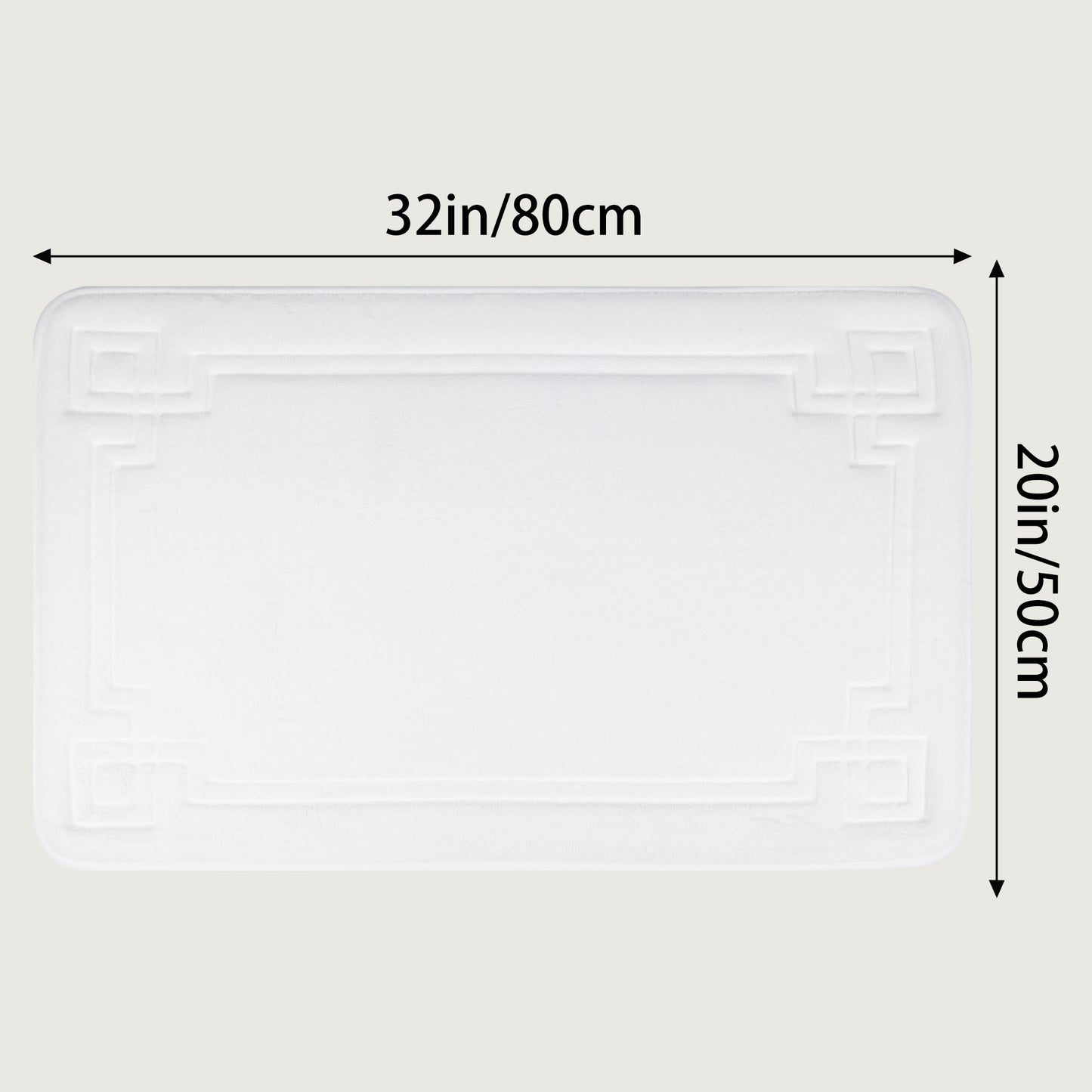 Geometric Pattern Bathroom Mat Soft Memory Foam Absorbent Non-Slip Back Washable Bath Mats