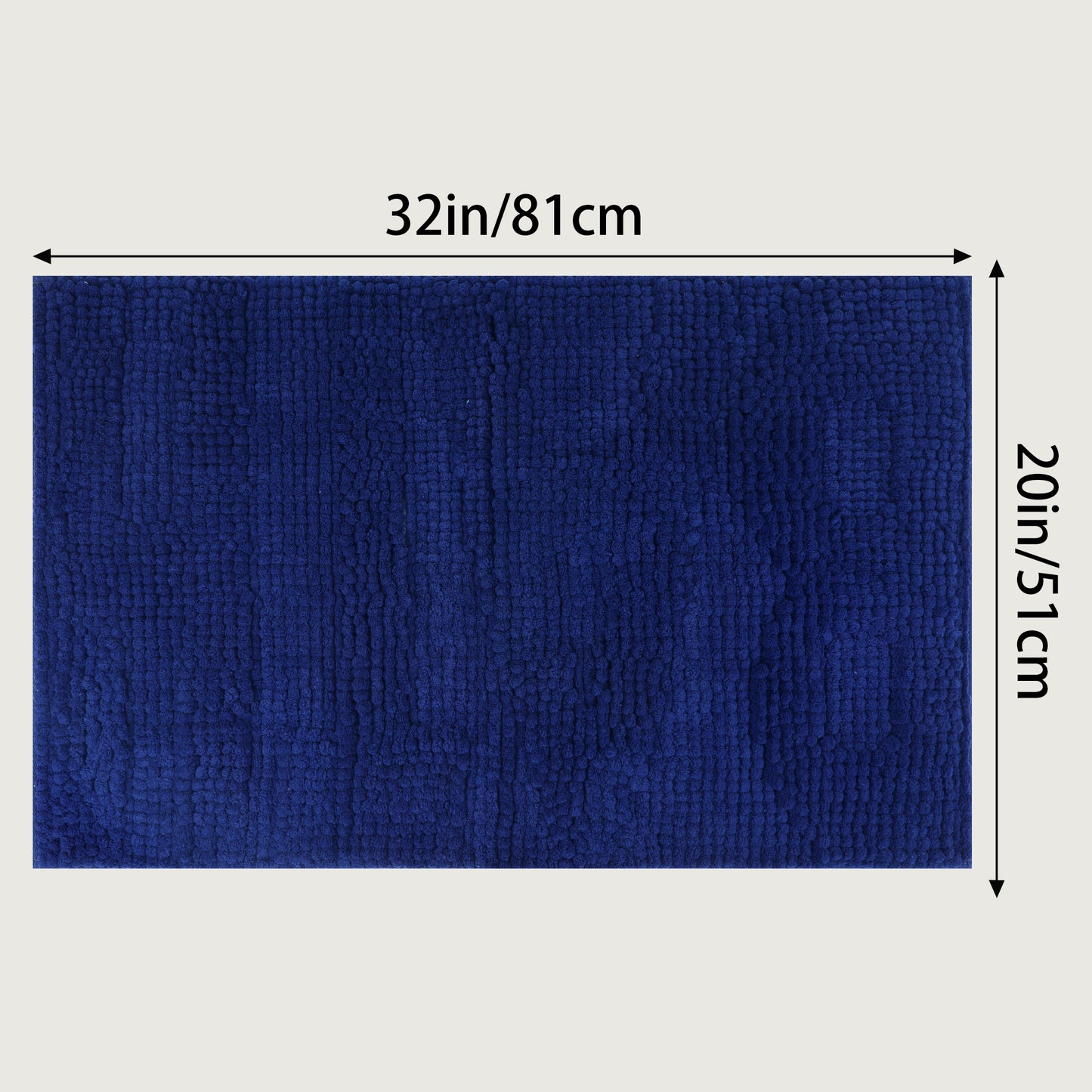 Letter Bathroom Mat Soft Fluffy Chenille Non Slip Backing Washable Absorbent Toilet Baths Mats