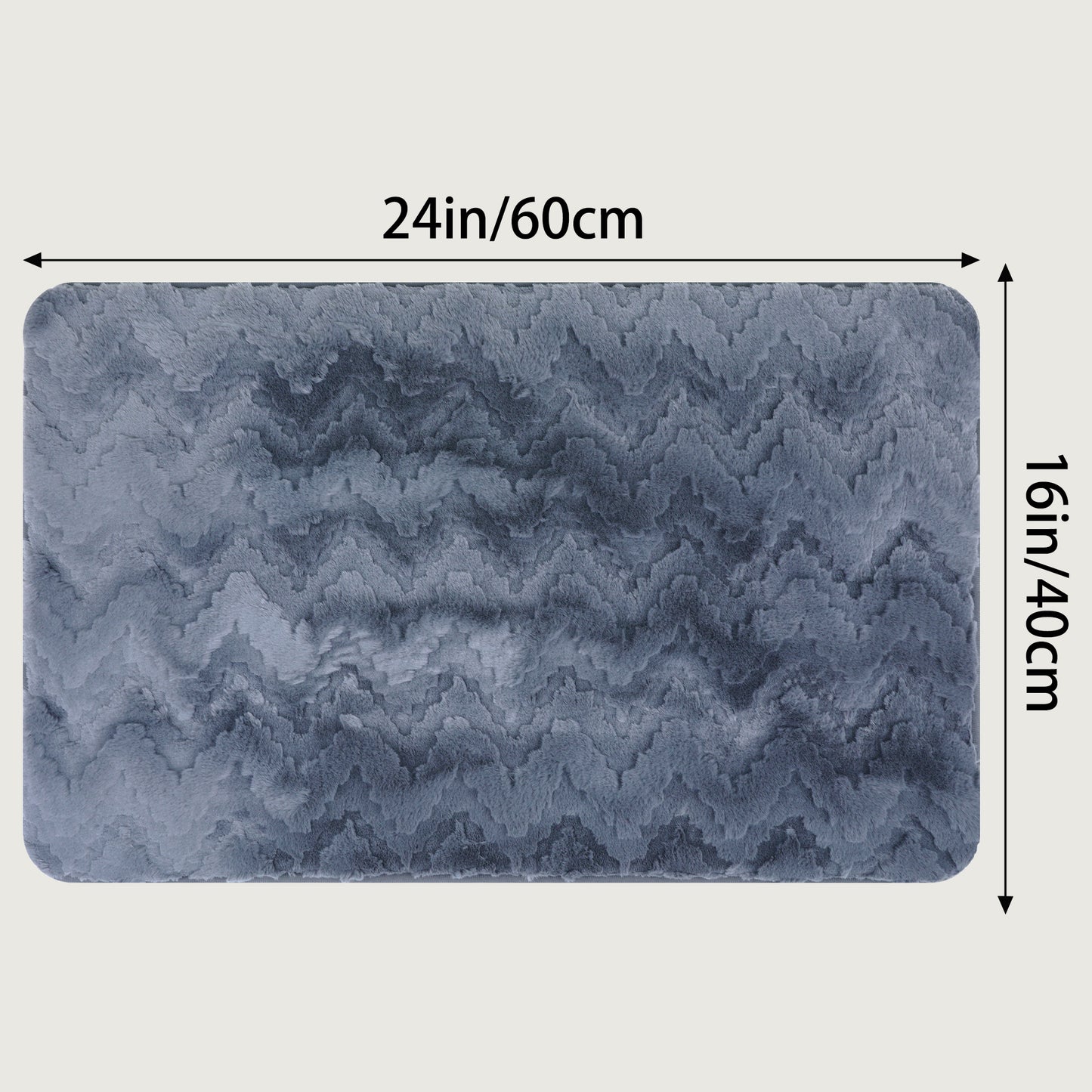 Bathroom Mat Soft Absorbent Non-Slip Backing Quick Dry Machine Washable Bath Mats