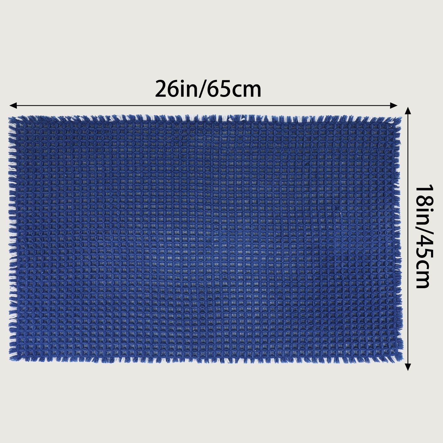 Waffle Bathroom Mat Soft Absorbent Laundry Room Washable Thick Bath Mats